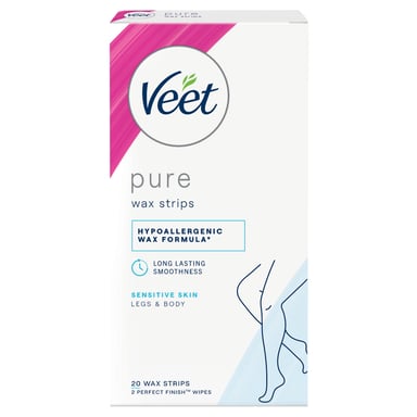 Veet Pure Leg Wax Strips 20 pack