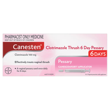 Canesten Vaginal 6 Day Pessary 100mg - 6 pessaries