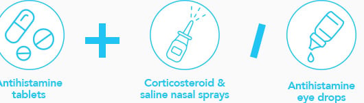 Dual product therpay for hay fever