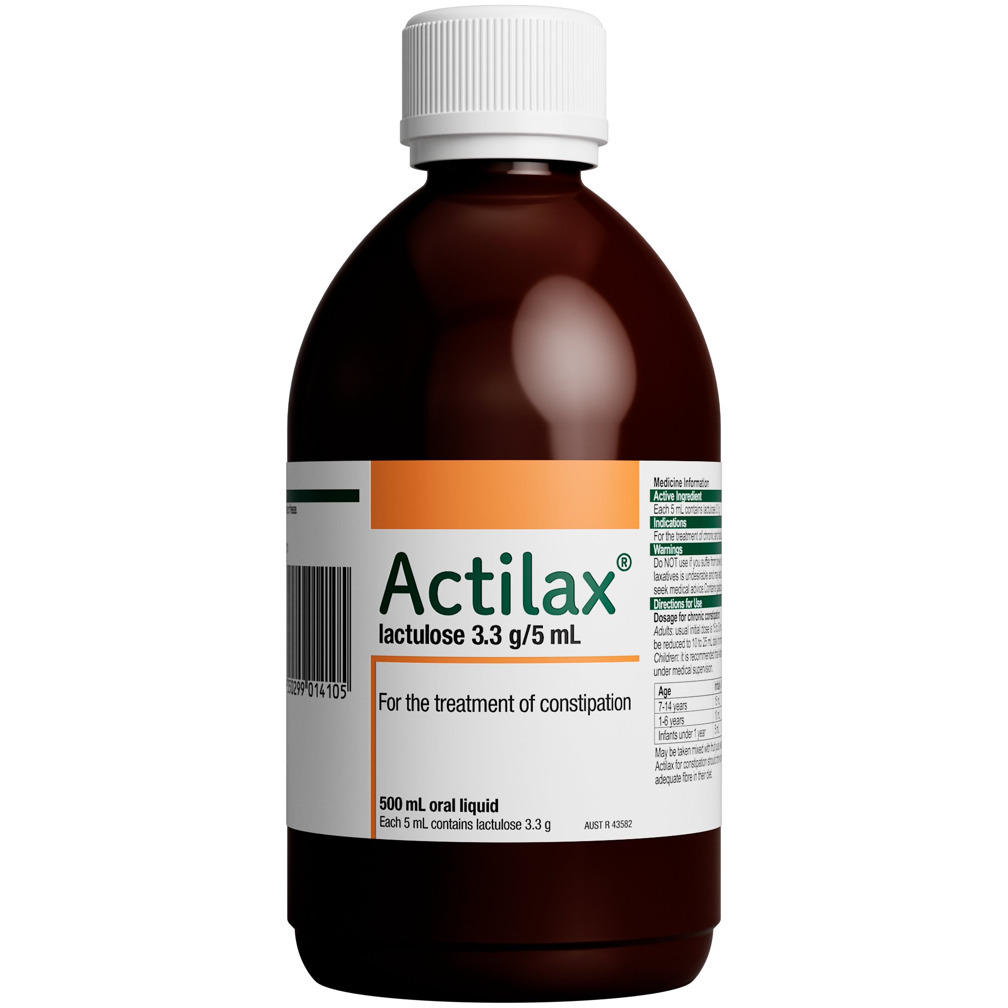 Actilax Lactulose 3.3g/5mL Oral Liquid 500ml - Image 1
