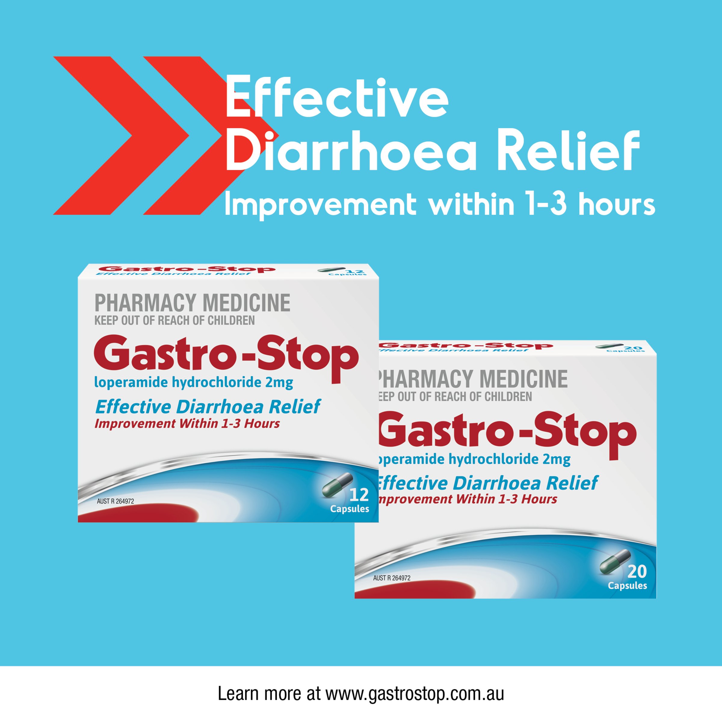 Gastro-Stop Diarrhoea Relief Loperamide 2mg - 12 capsules - Image 4