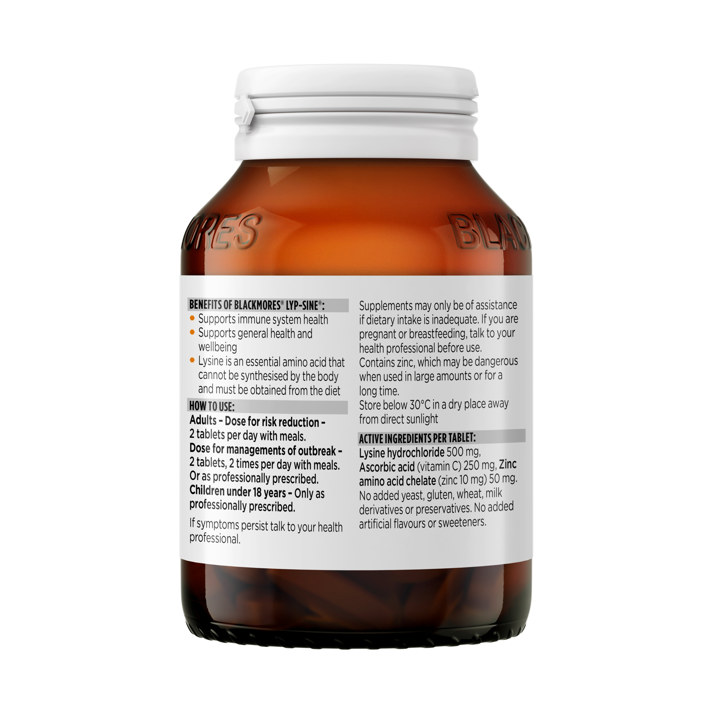 Blackmores Lyp-Sine 100 tablets - Image 3