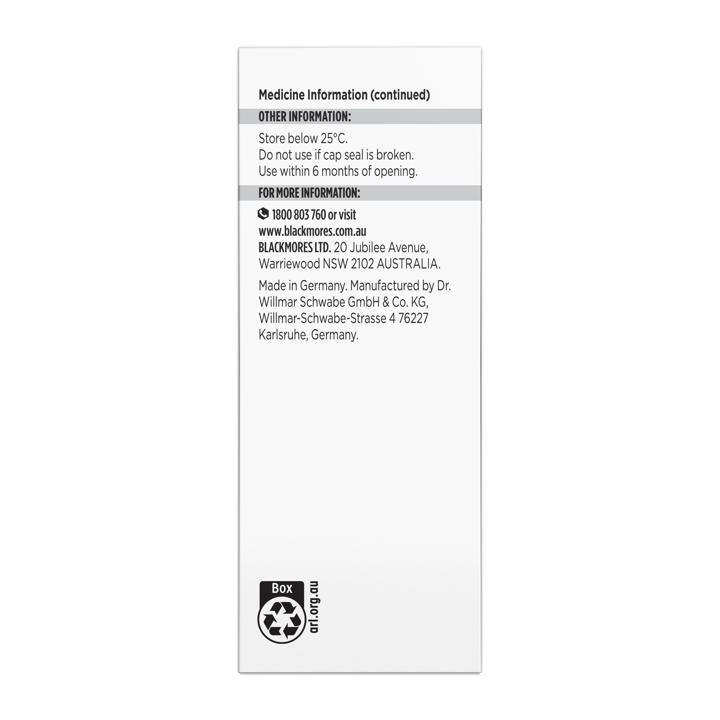 Blackmores Kaloba Syrup 50ml - Image 4