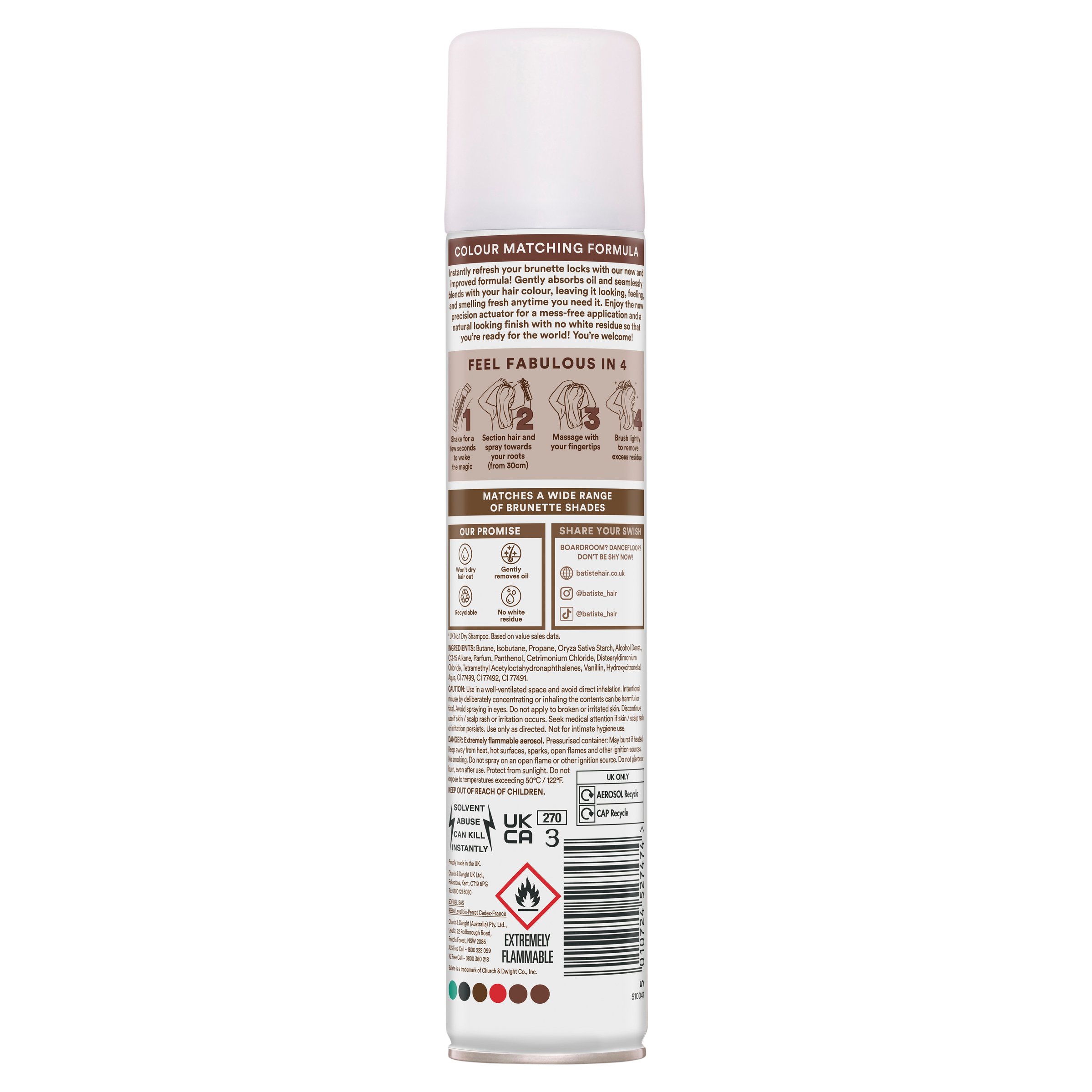 Batiste Dry Shampoo Medium & Brunette 200ml - Image 2