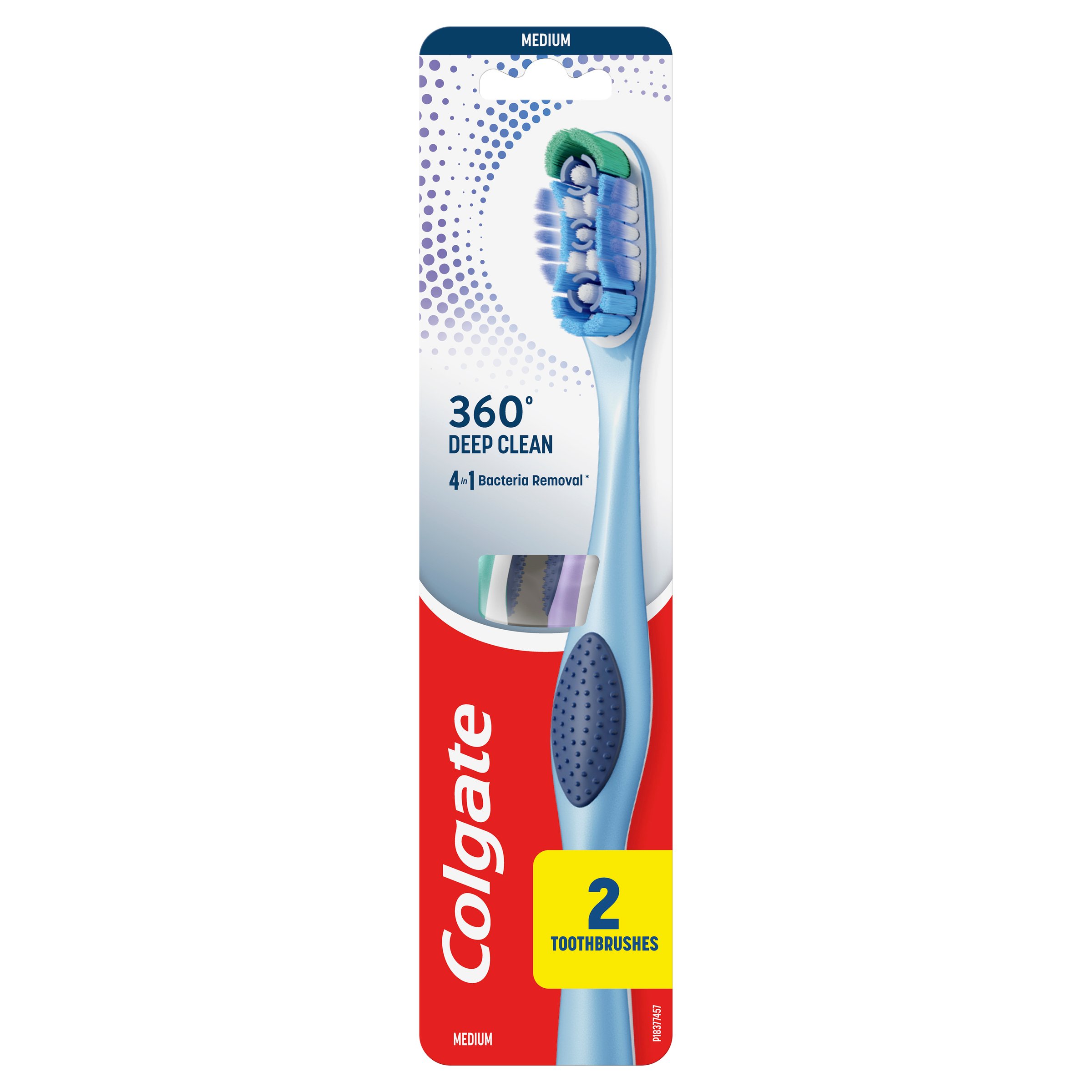 Colgate 360 Degree Toothbrush Medium 2 pack - Image 1