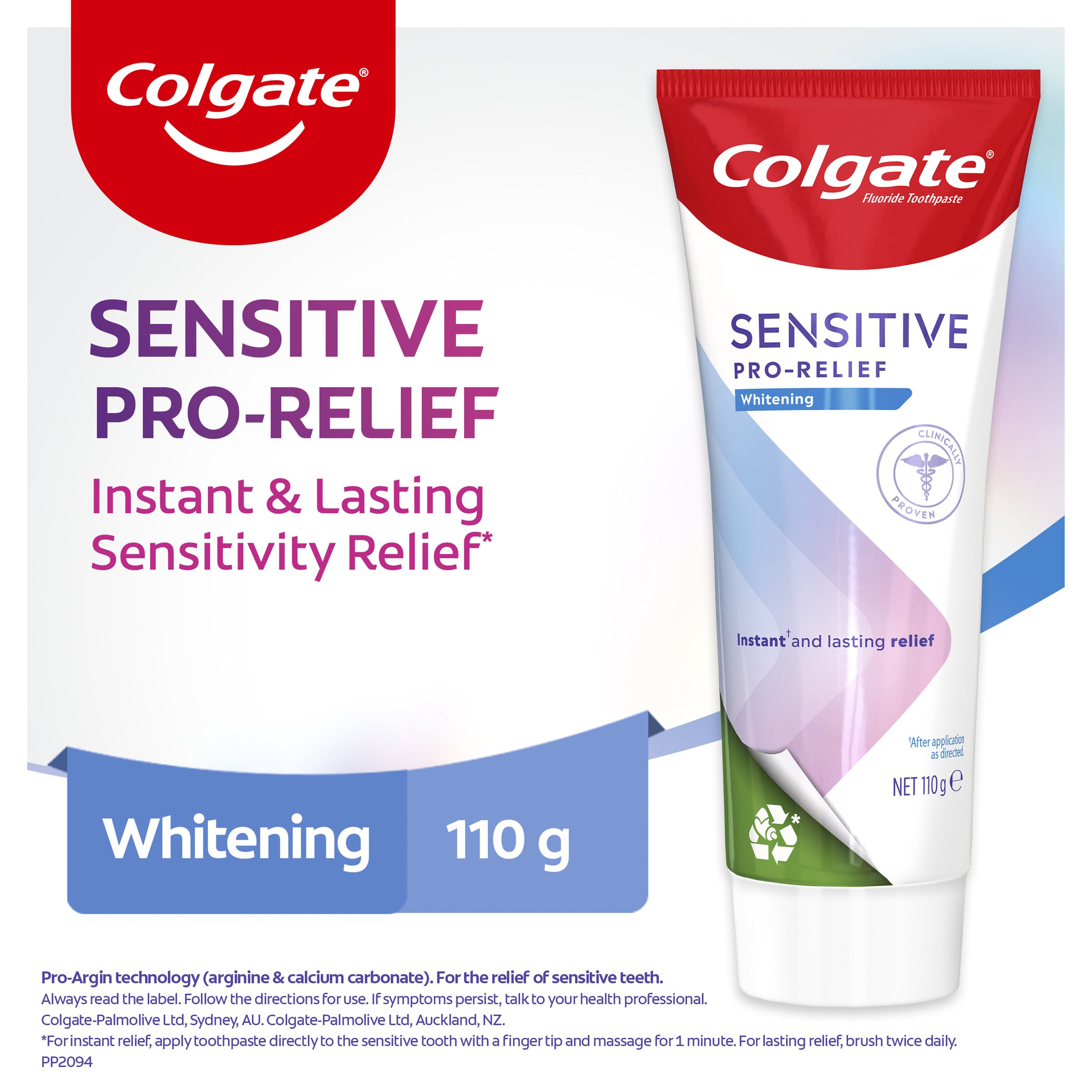Colgate Sensitive Pro Relief + Whitening Toothpaste 110g - Image 11