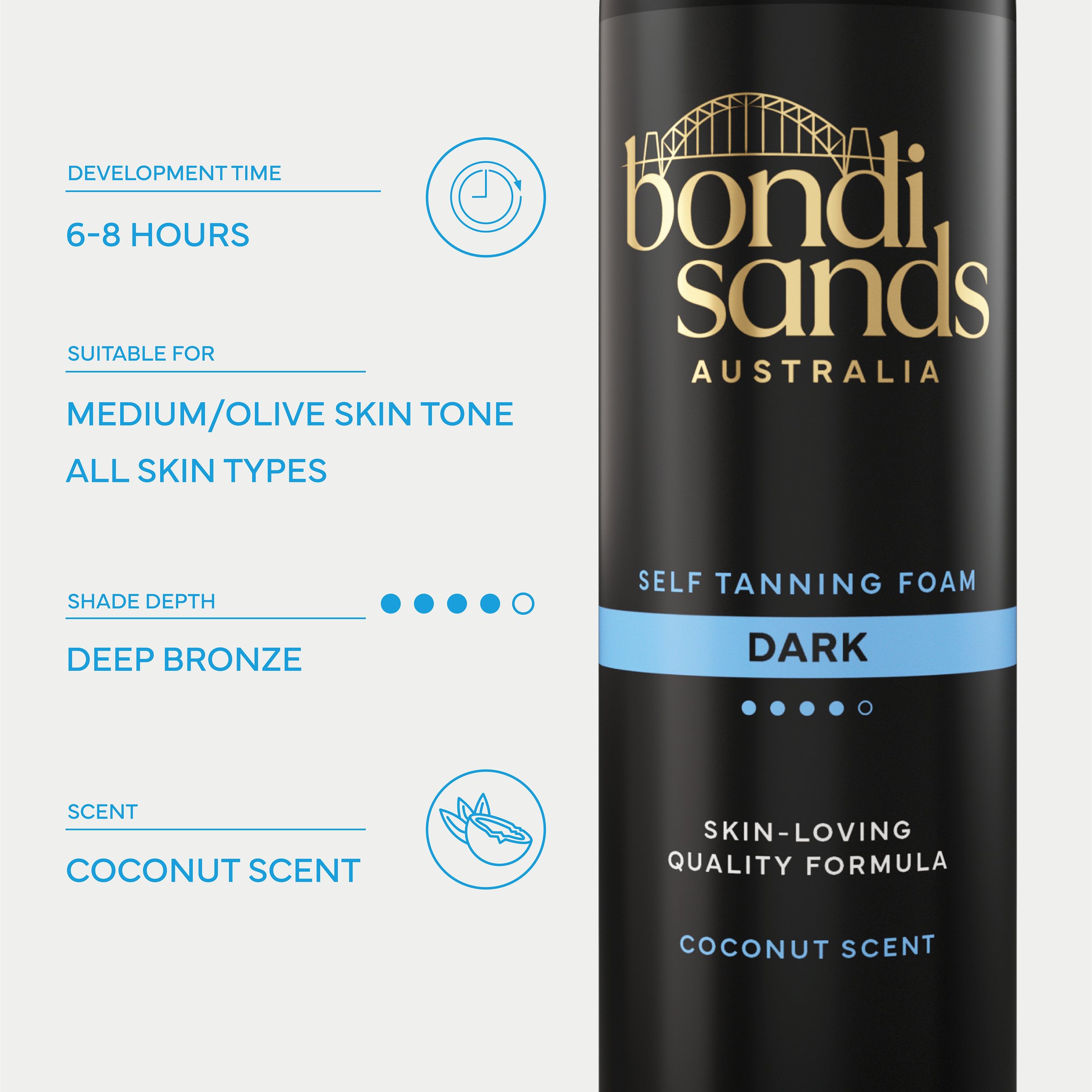 Bondi Sands Self Tanning Foam Dark 200ml - Image 4