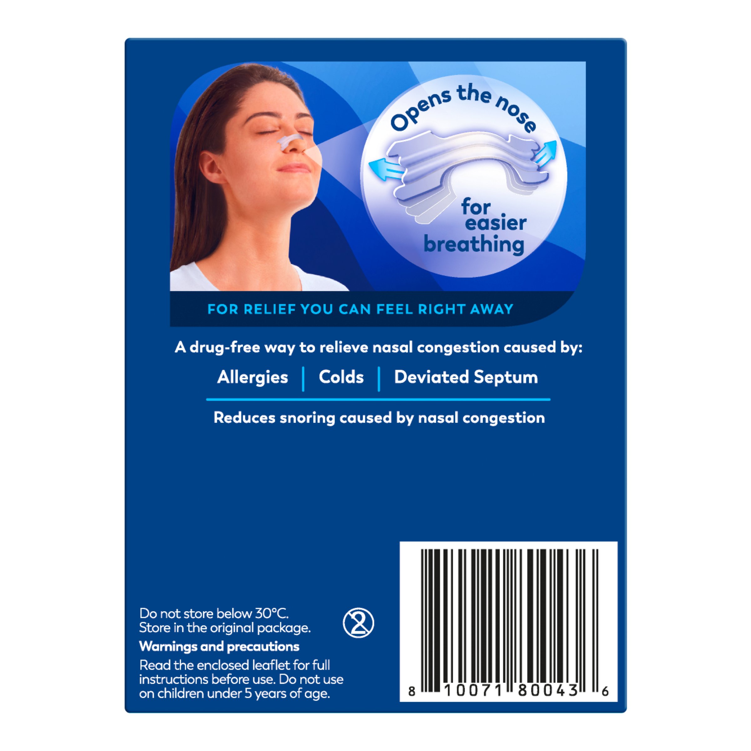 Breathe Right Clear Nasal Strip Large 30 pack - Image 2