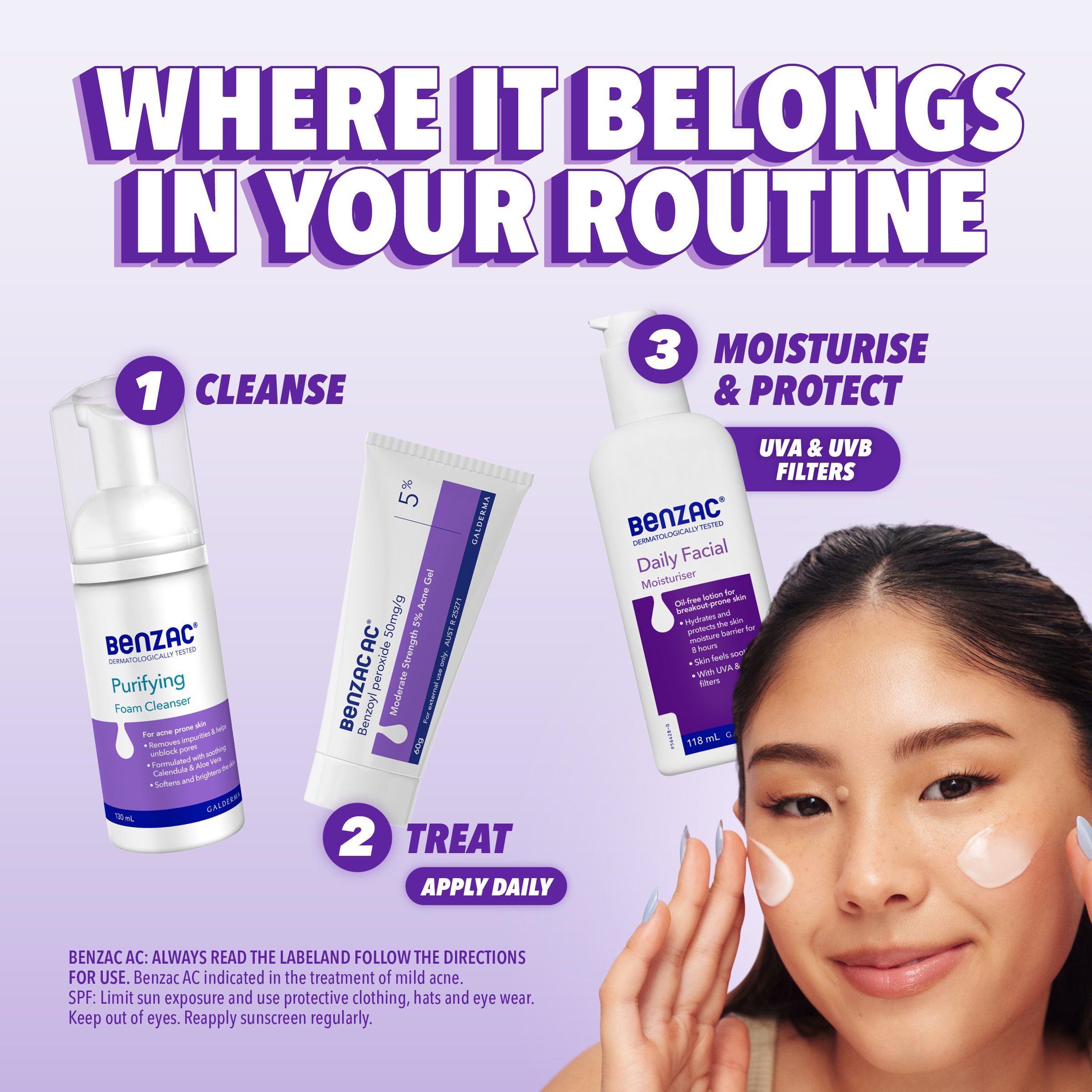 Benzac Daily Purifying Foam Cleanser 130ml - Image 7