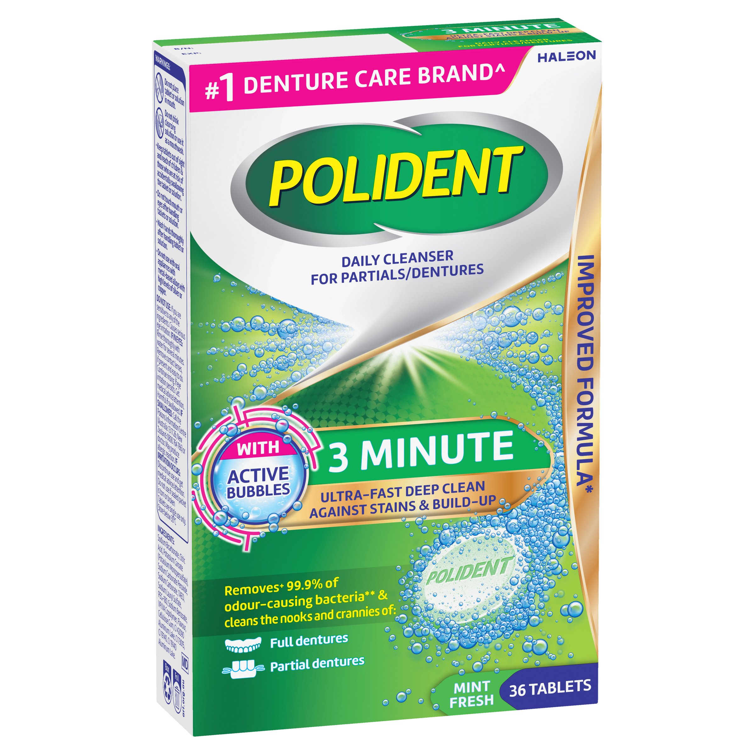Polident Fresh Active Denture Cleanser 36 tablets - Image 10