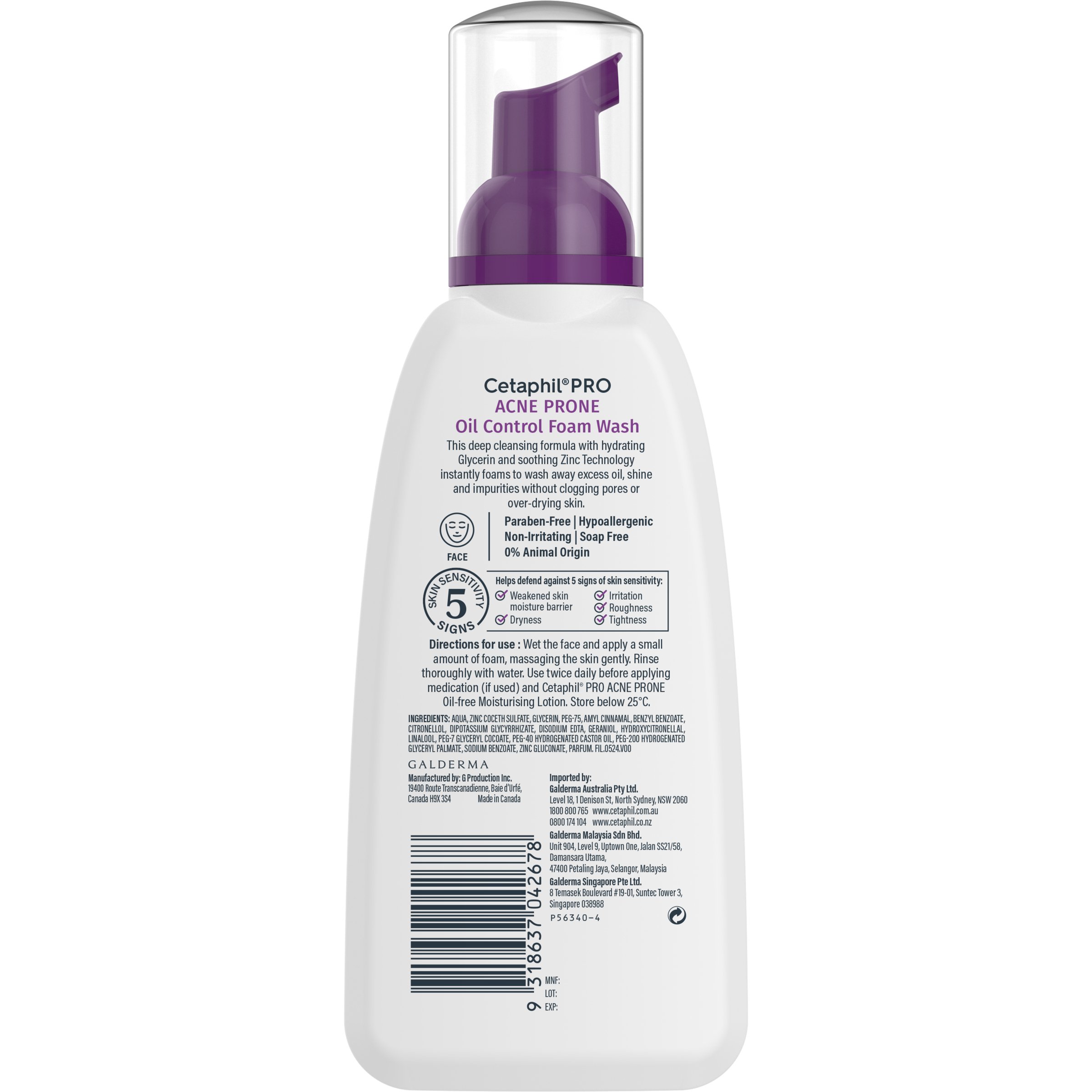 Cetaphil Derma Control Oil-Control Foam Wash 236ml - Image 2