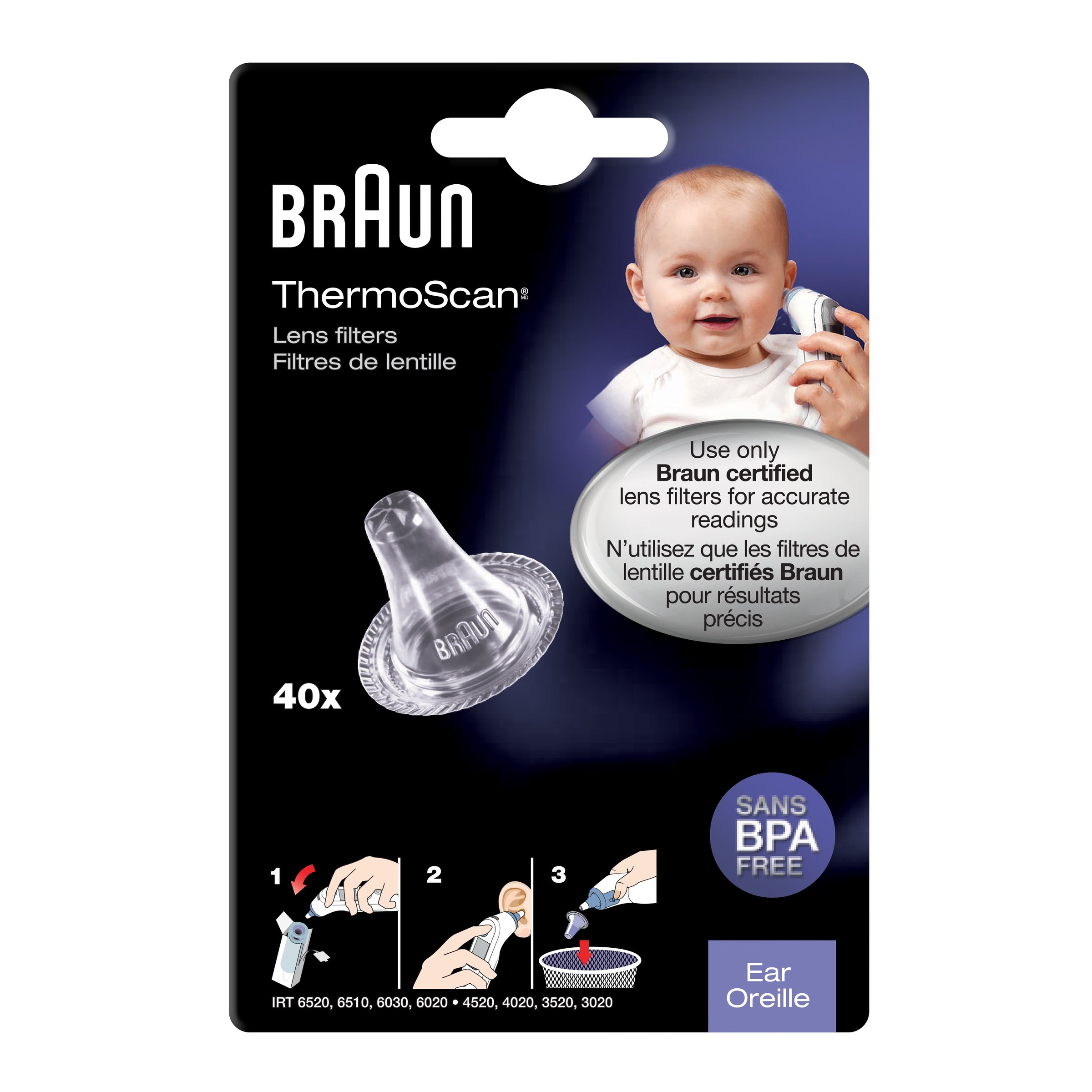 Braun Thermoscan IRT 4020 Ear Thermometer Refills 40 pack - Image 1
