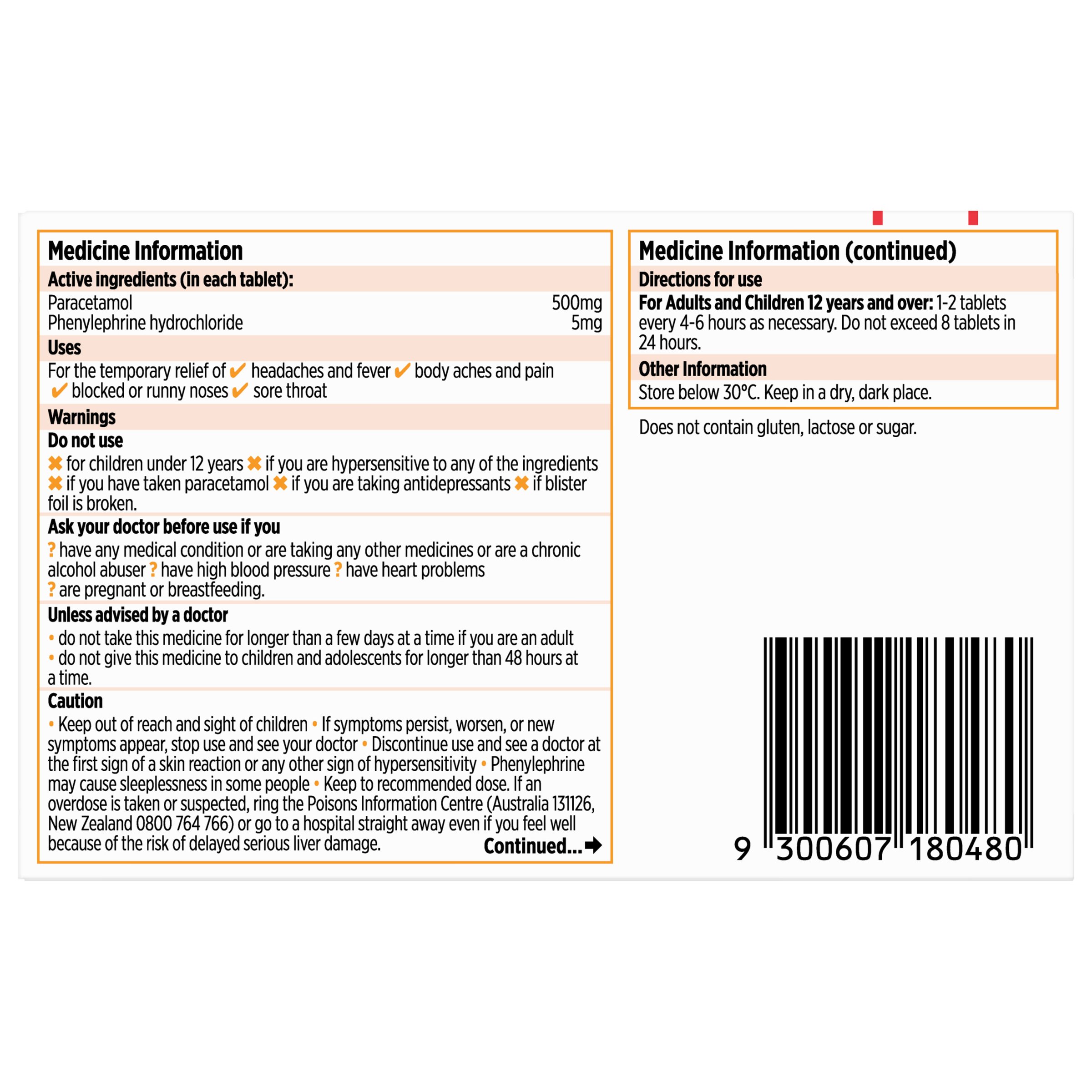 Codral PE Cold & Flu 24 tablets - Image 2