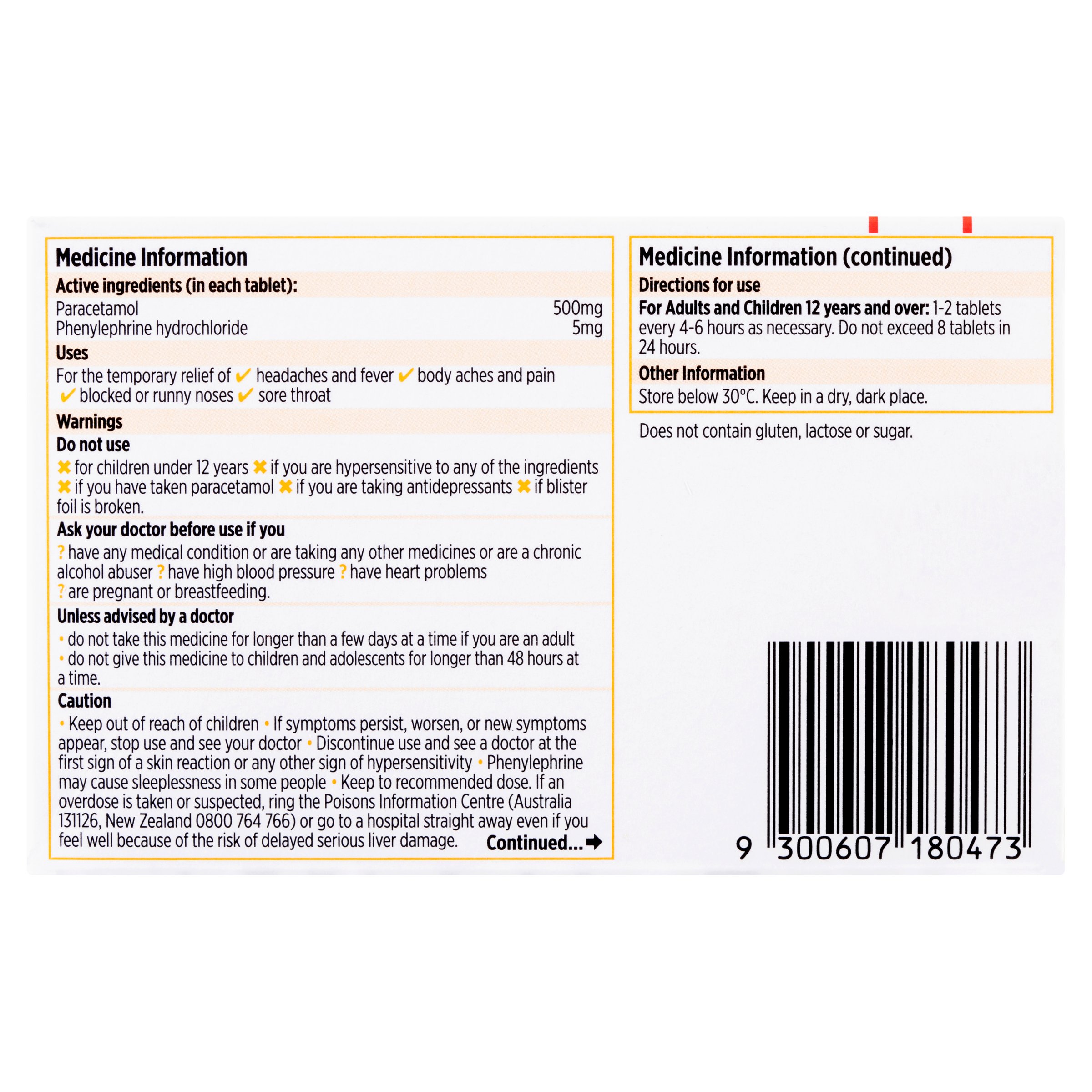 Codral PE Cold & Flu 48 tablets - Image 2