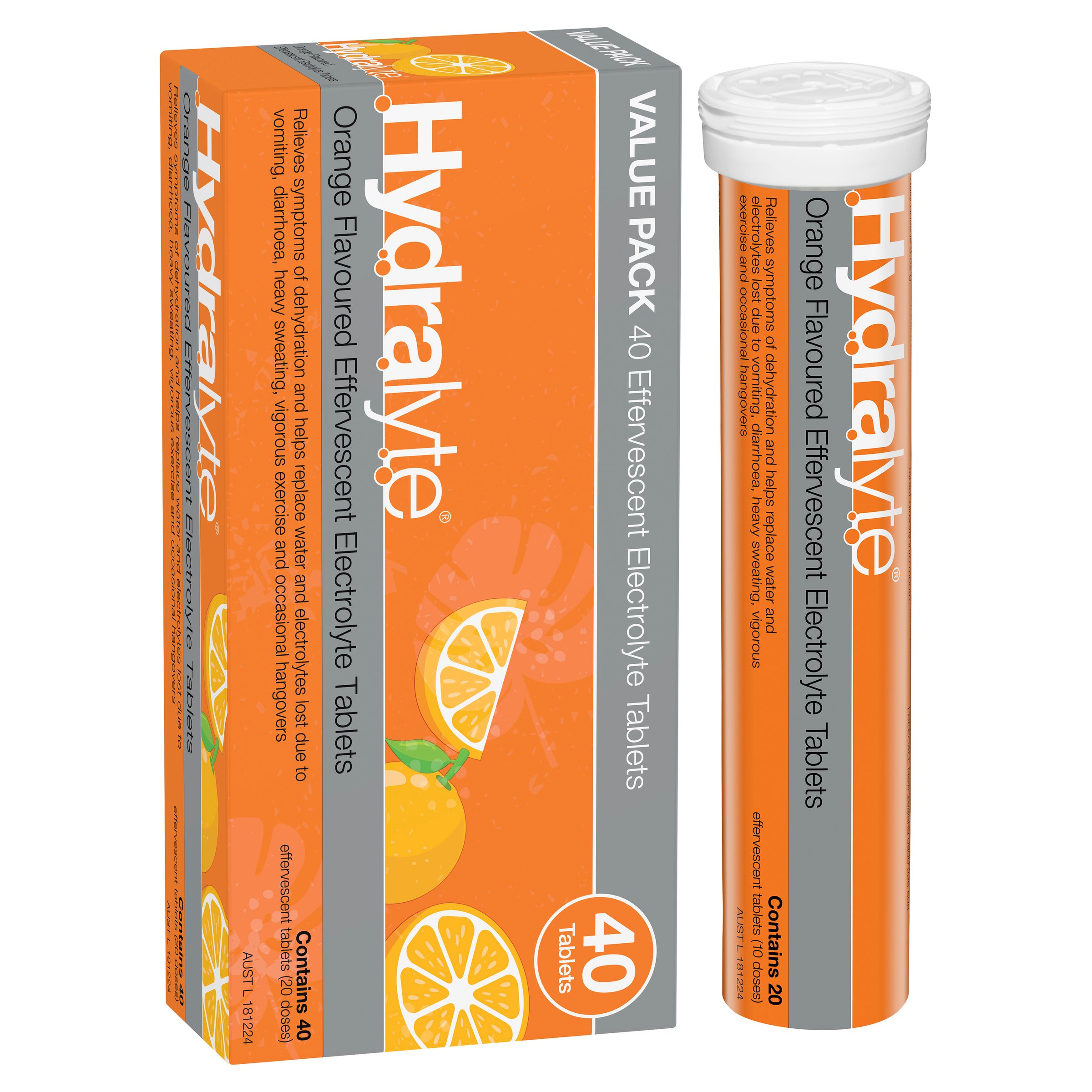 Hydralyte Effervescent Orange 40 tablets - Image 14