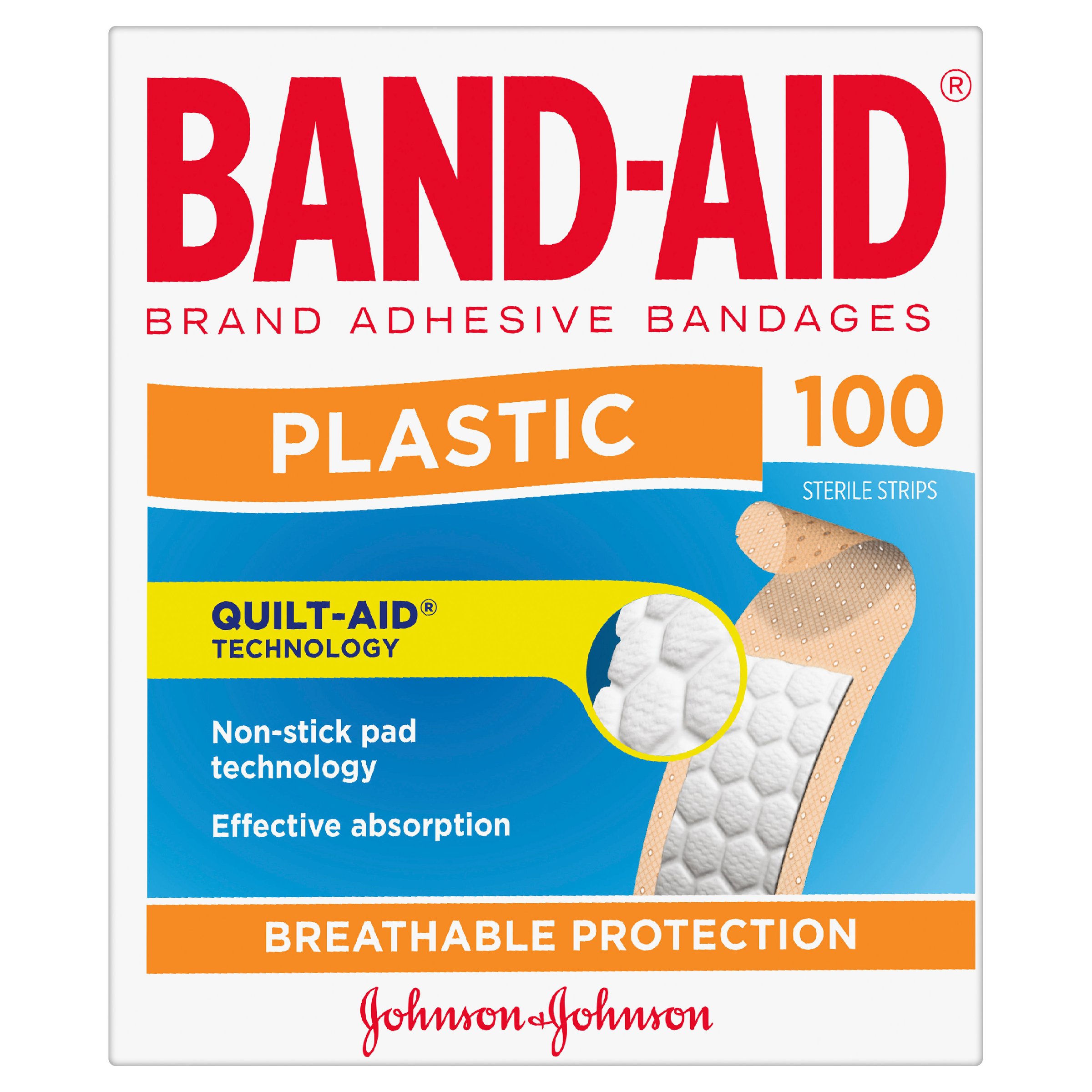 Band-Aid Plastic Strips 100 pack - Image 1