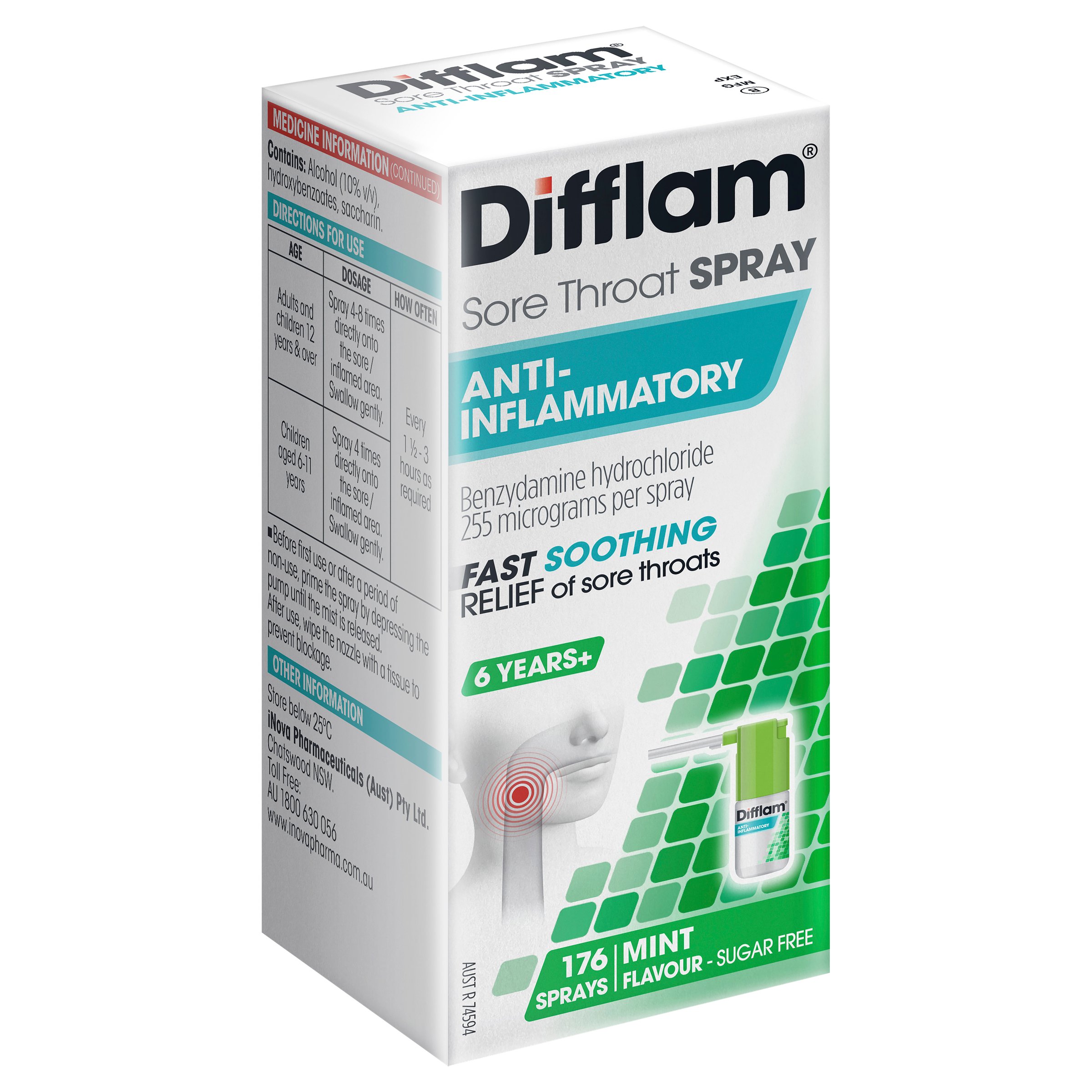 Difflam Sore Throat 176 MD Spray 30ml - Image 6