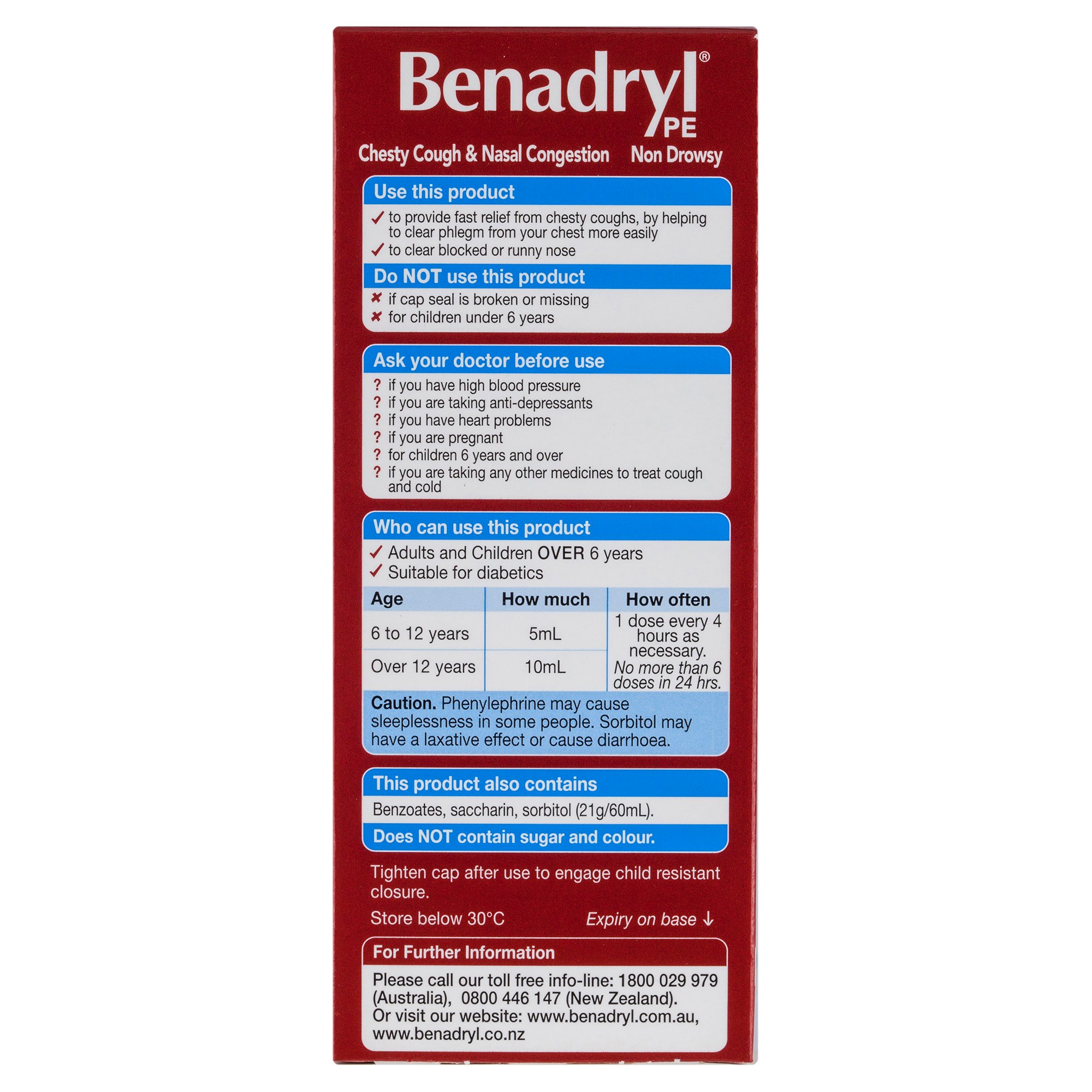 Benadryl Chesty Cough & Nasal Congestion 200ml - Image 2