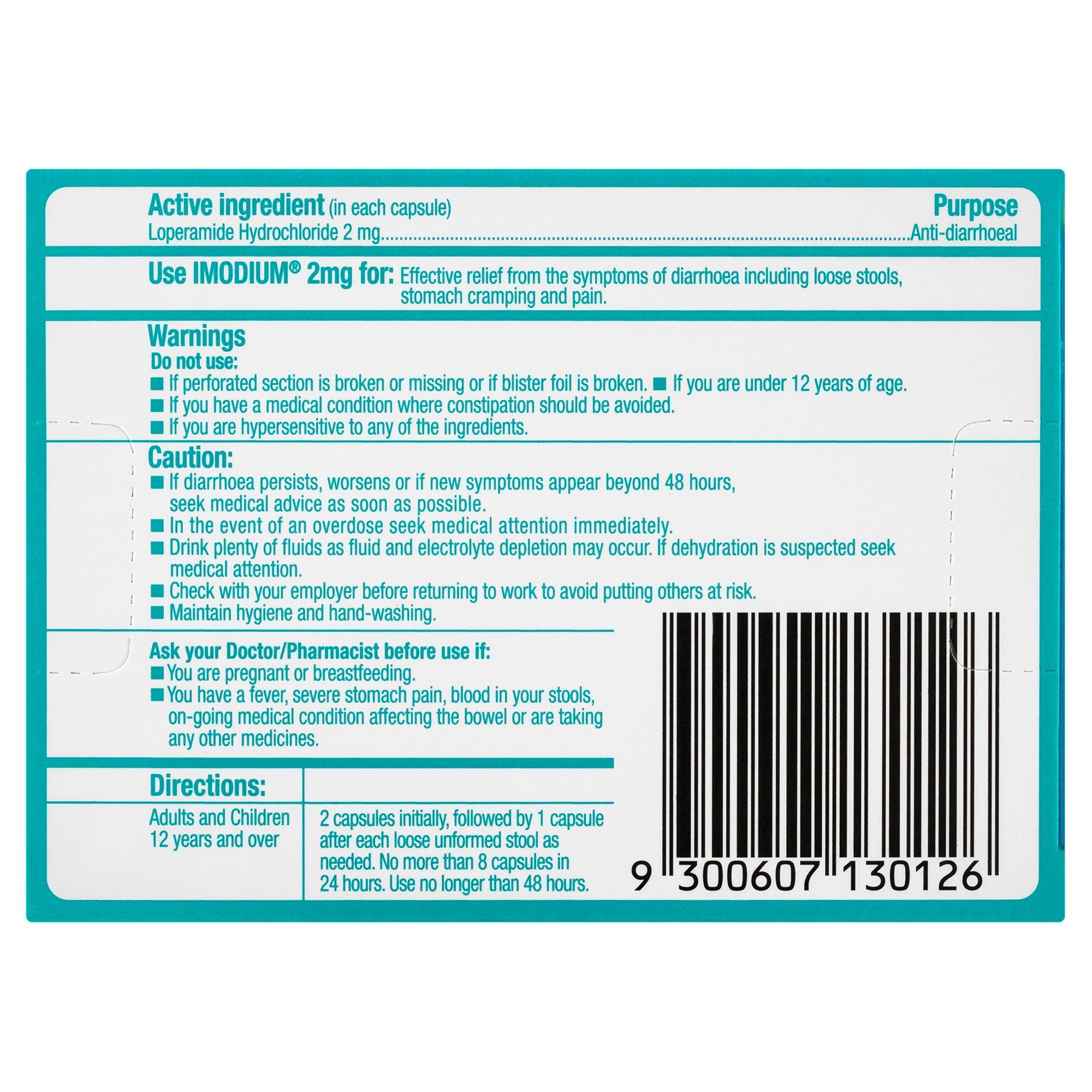 Imodium 2mg - 8 capsules - Image 2
