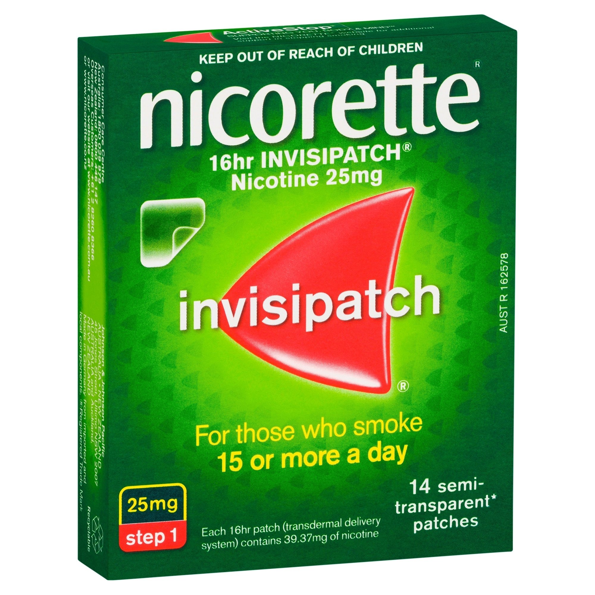 Nicorette 16hr Invisipatch 25mg Step 1 - 14 patches - Image 7