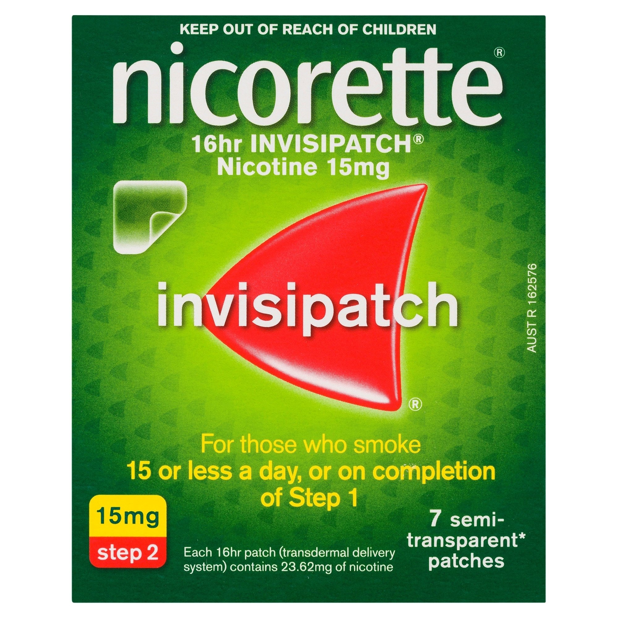Nicorette 16hr Invisipatch 15mg Step 2 - 7 patches - Image 1