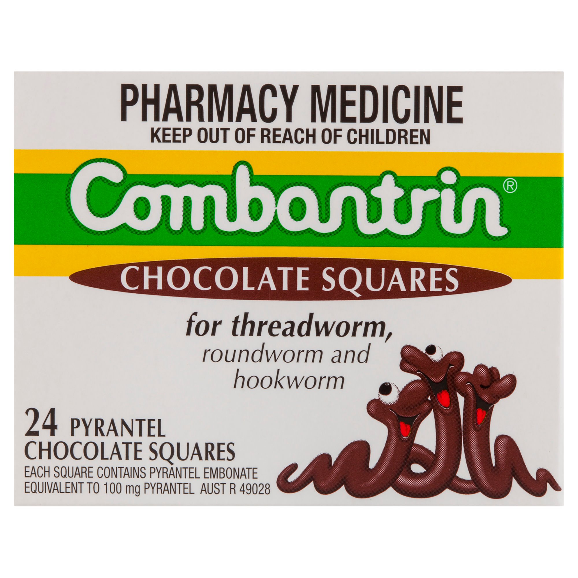 Combantrin Chocolate Squares 24 tablets - Image 1