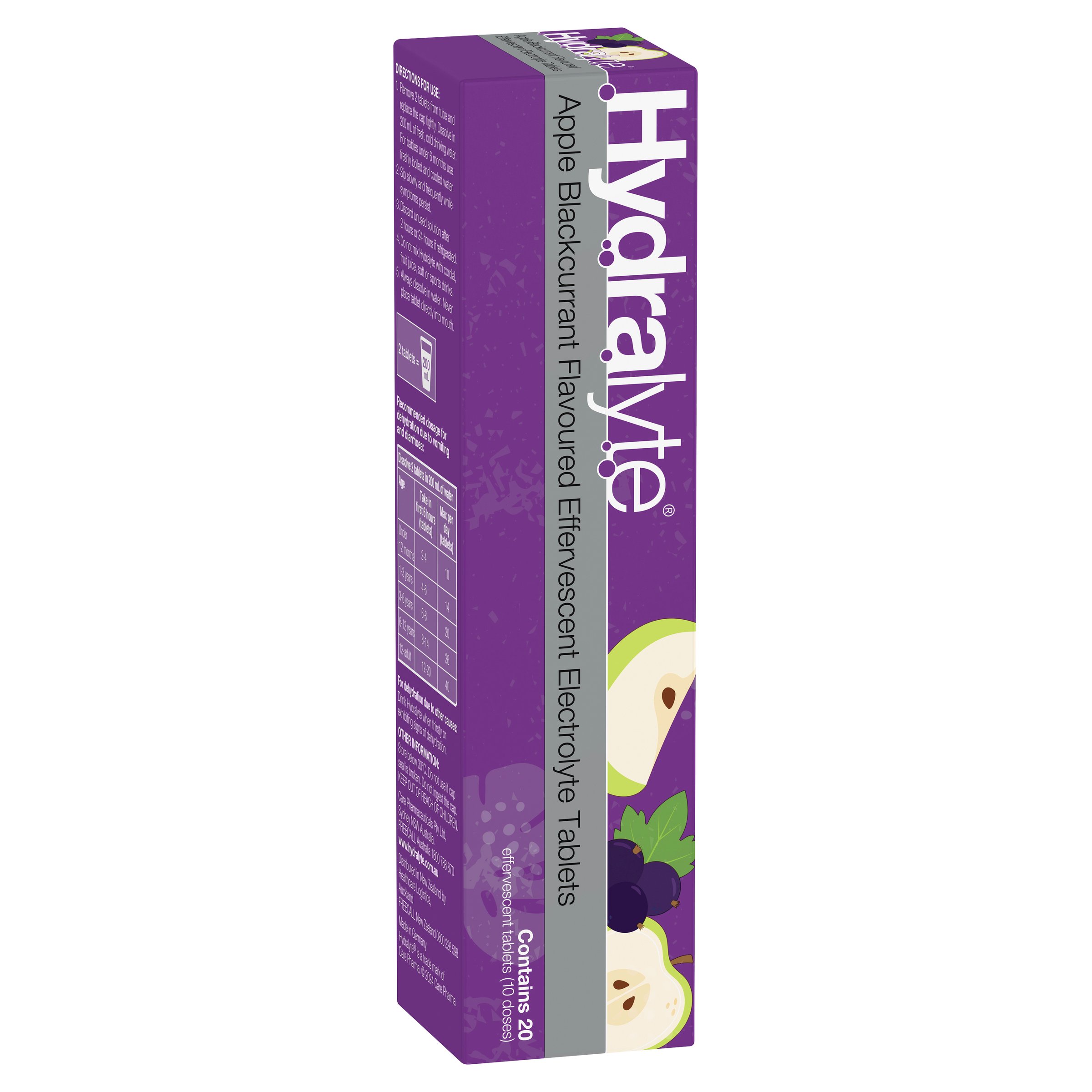 Hydralyte Effervescent Apple/Blackcurrant 20 tablets - Image 12