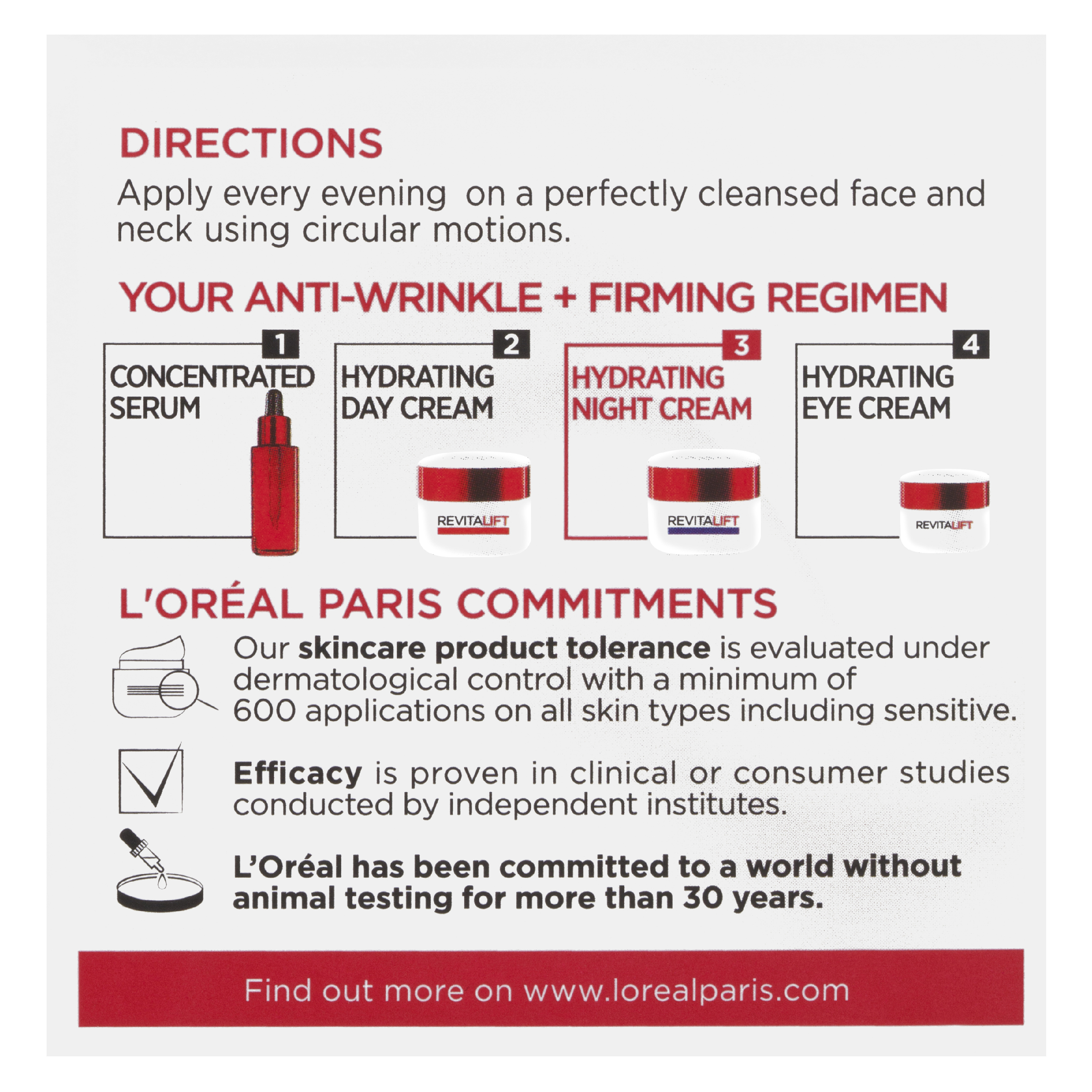 L'Oreal Paris Revitalift Night Cream Anti-Wrinkle + Firming 50ml - Image 4