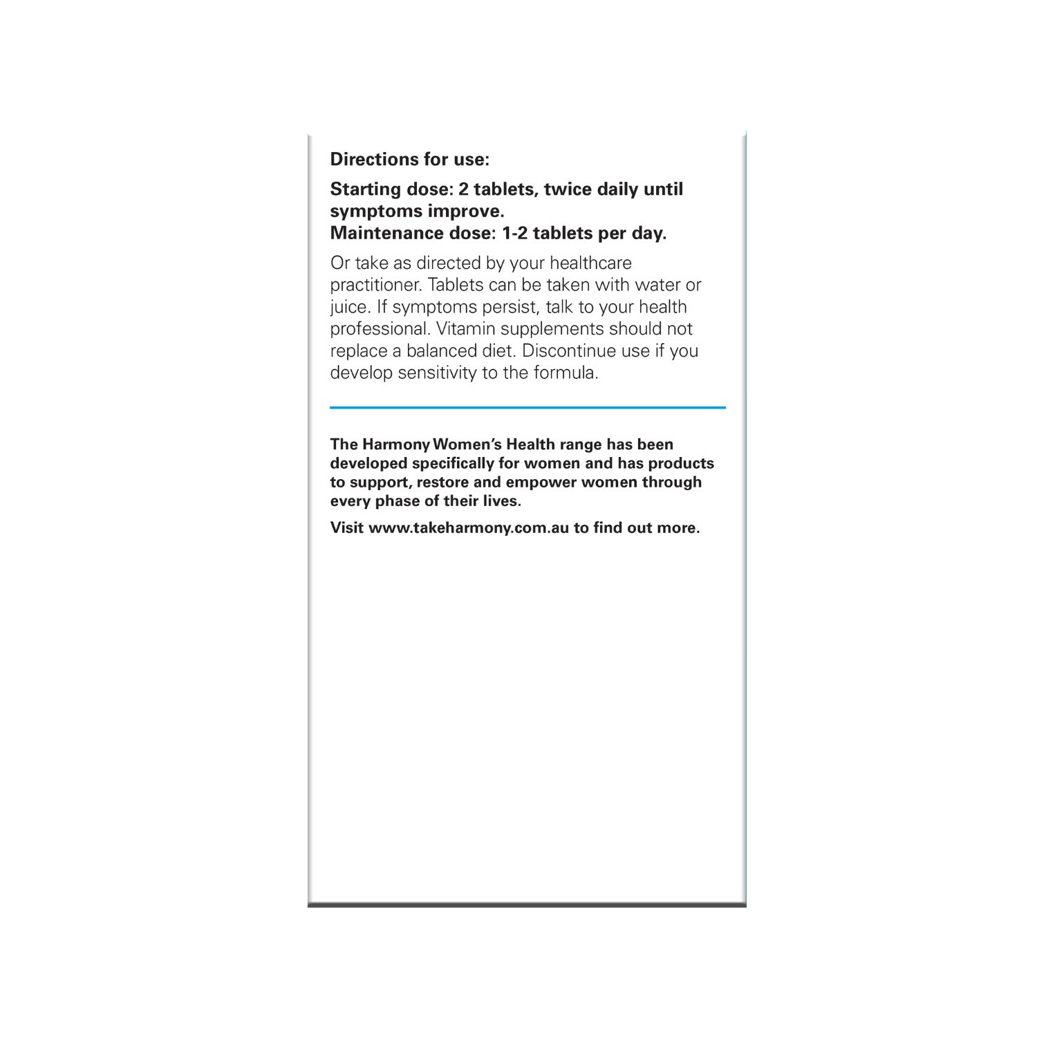 Harmony Menopause 120 tablets - Image 4