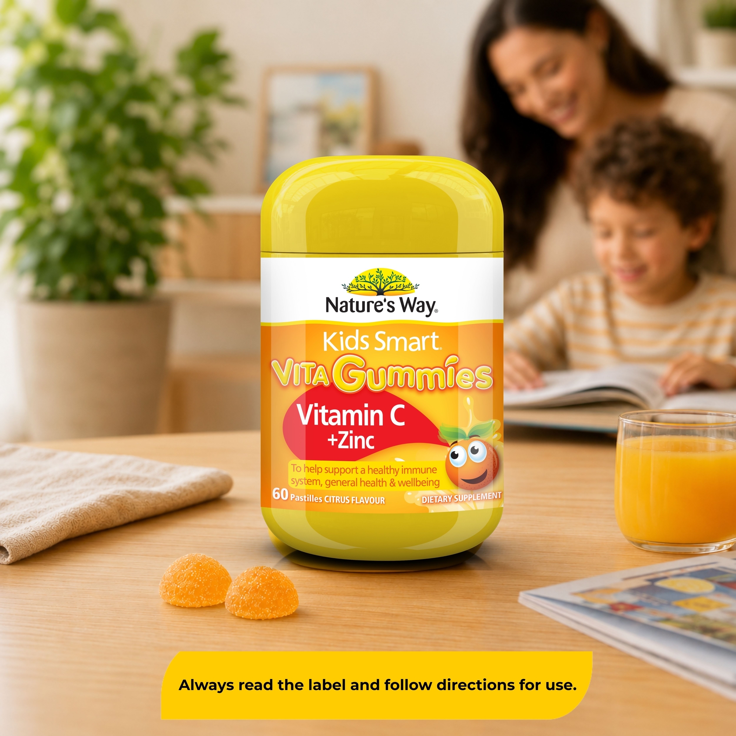 Nature's Way Kids Smart Vita Gummies Vitamin C + Zinc 60 pastilles - Image 7
