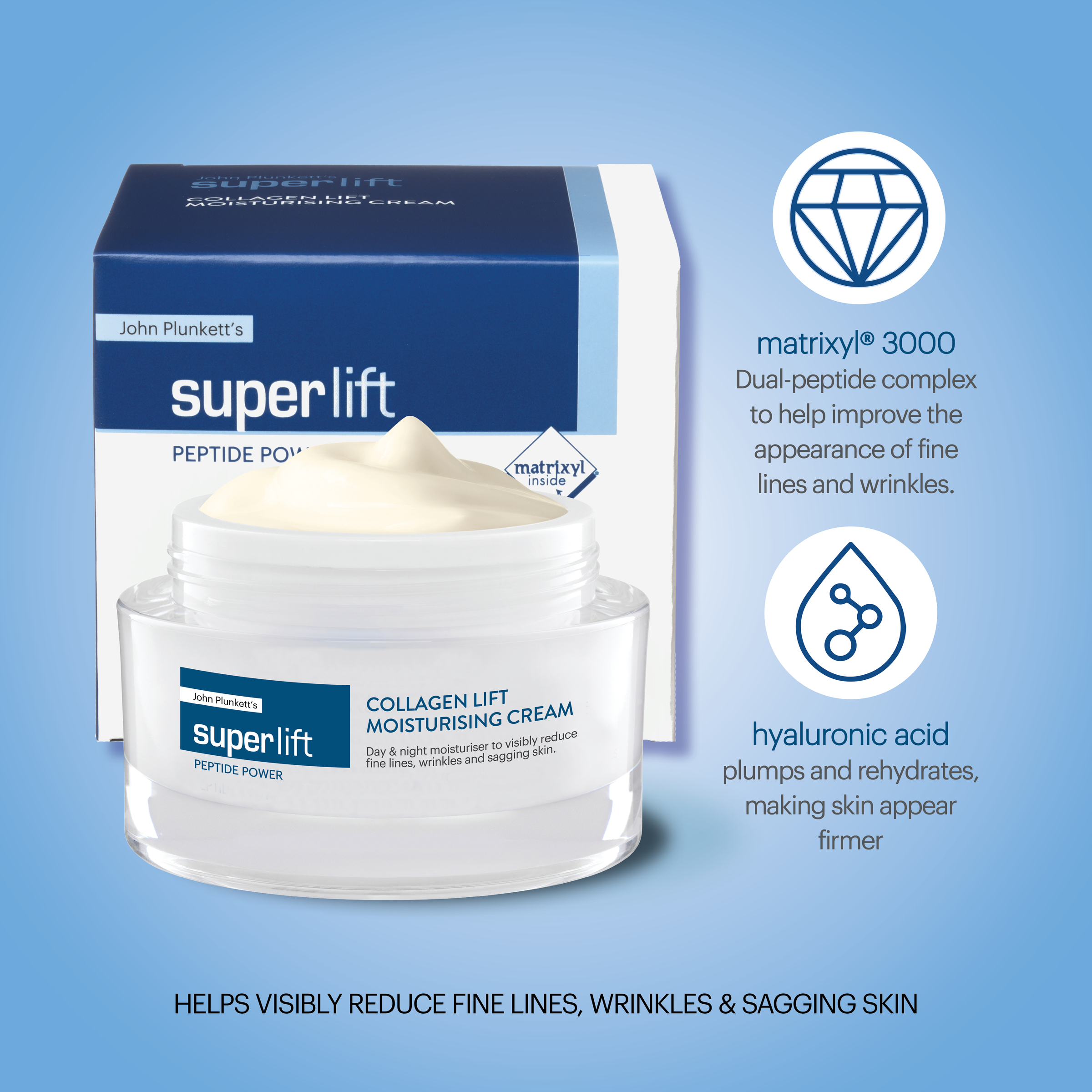 John Plunkett's SuperLift Collagen Lift Moisturising Cream 50g - Image 9