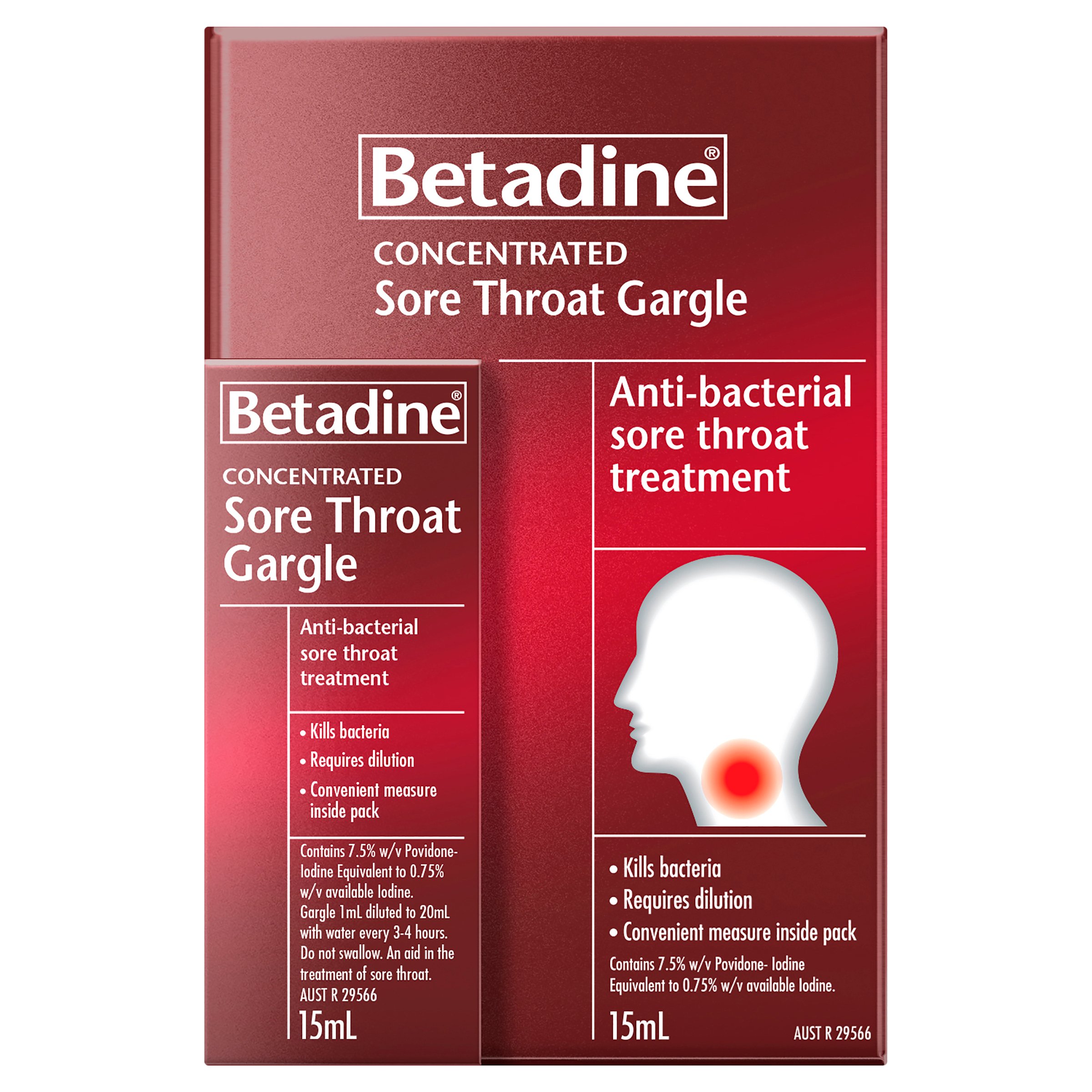 Betadine Sore Throat Gargle Concentrate 15ml - Image 1