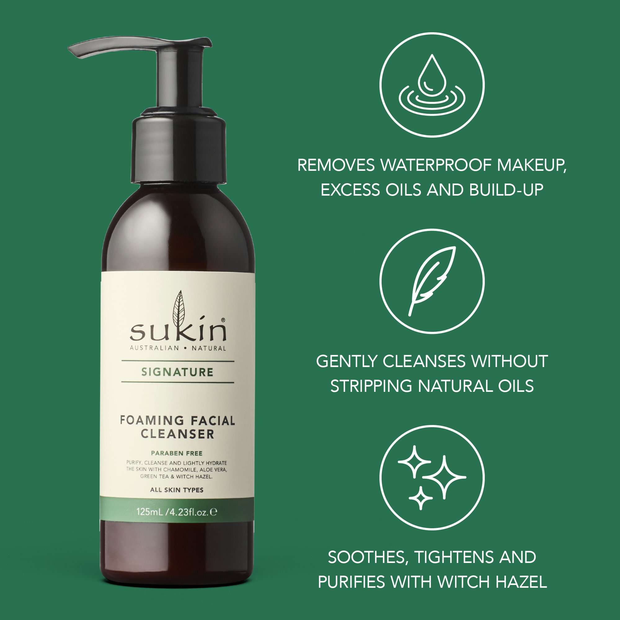 Sukin Foaming Facial Cleanser Pump 125ml - Image 12