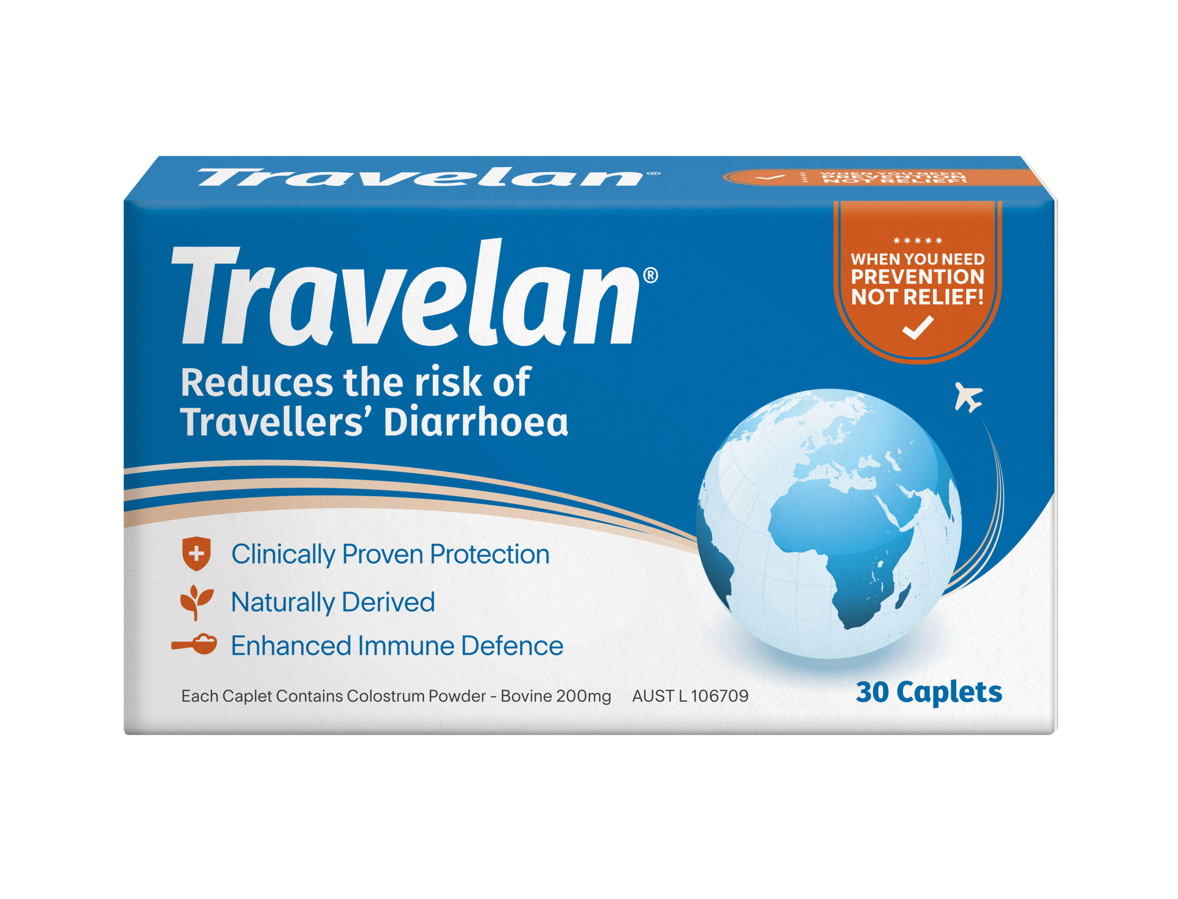 Travelan Travellers’ Diarrhoea Protection 30 caplets - Image 1