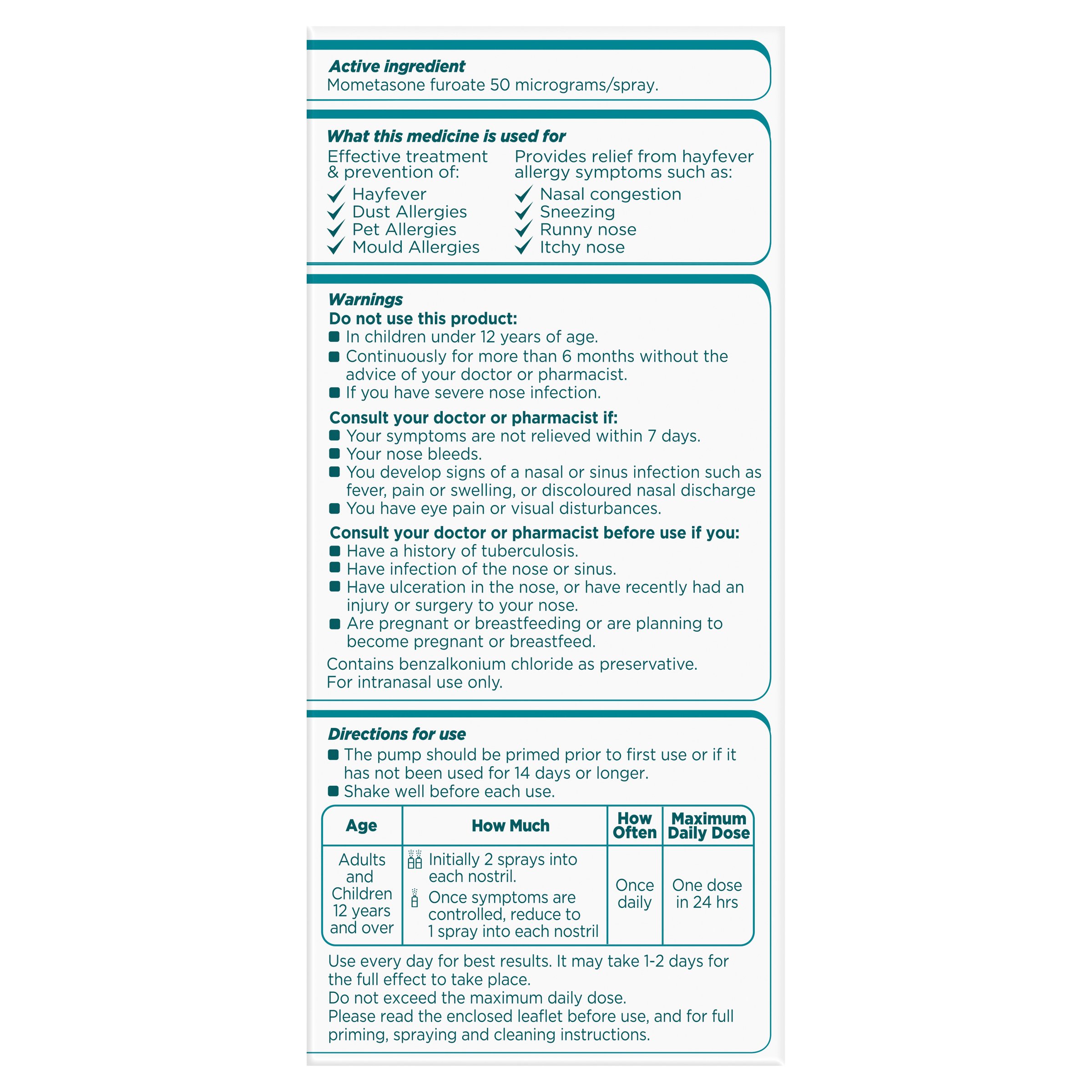 Nasonex Allergy Spray 65 doses - Image 2