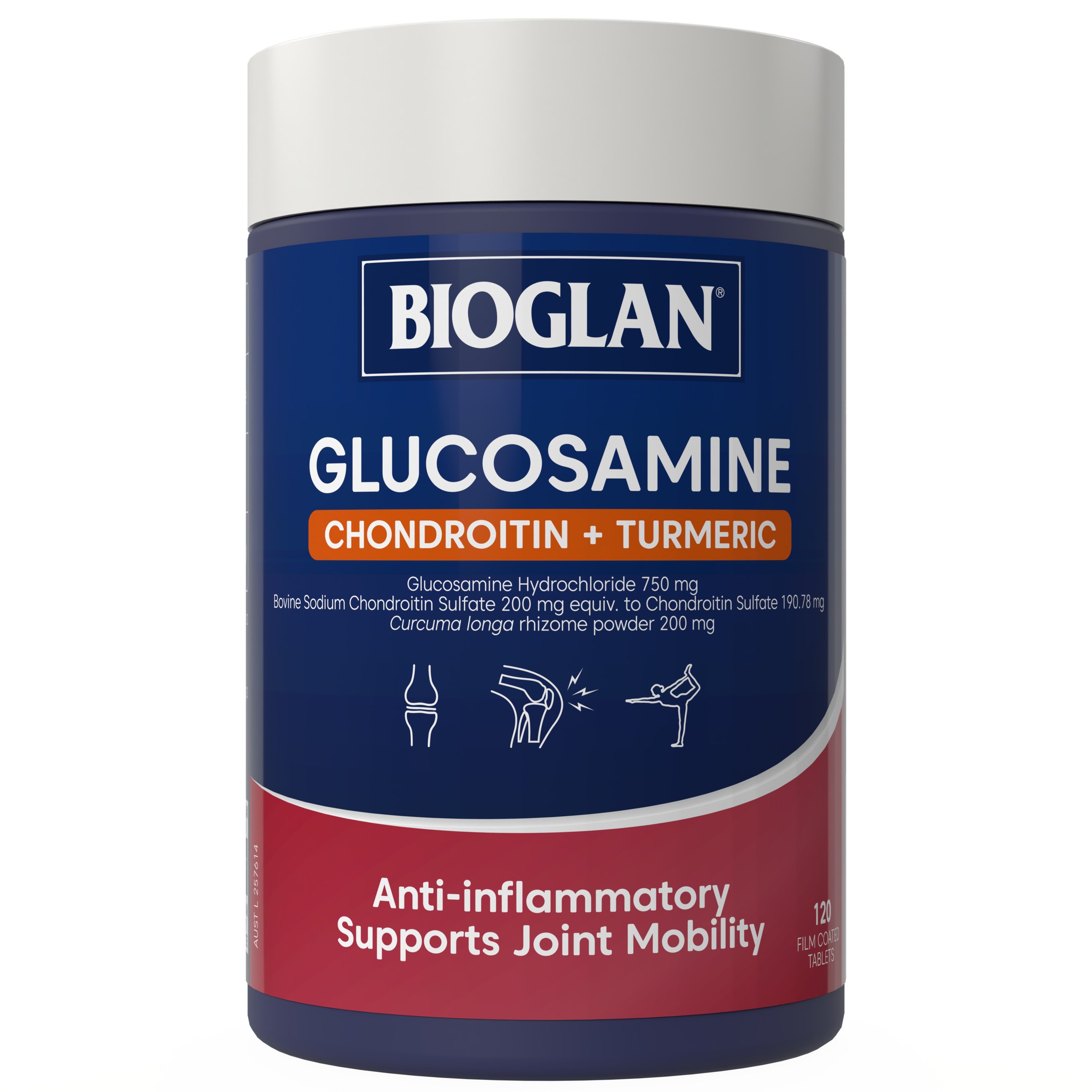 Bioglan Glucosamine Chondroitin + Turmeric 120 tablets - Image 1