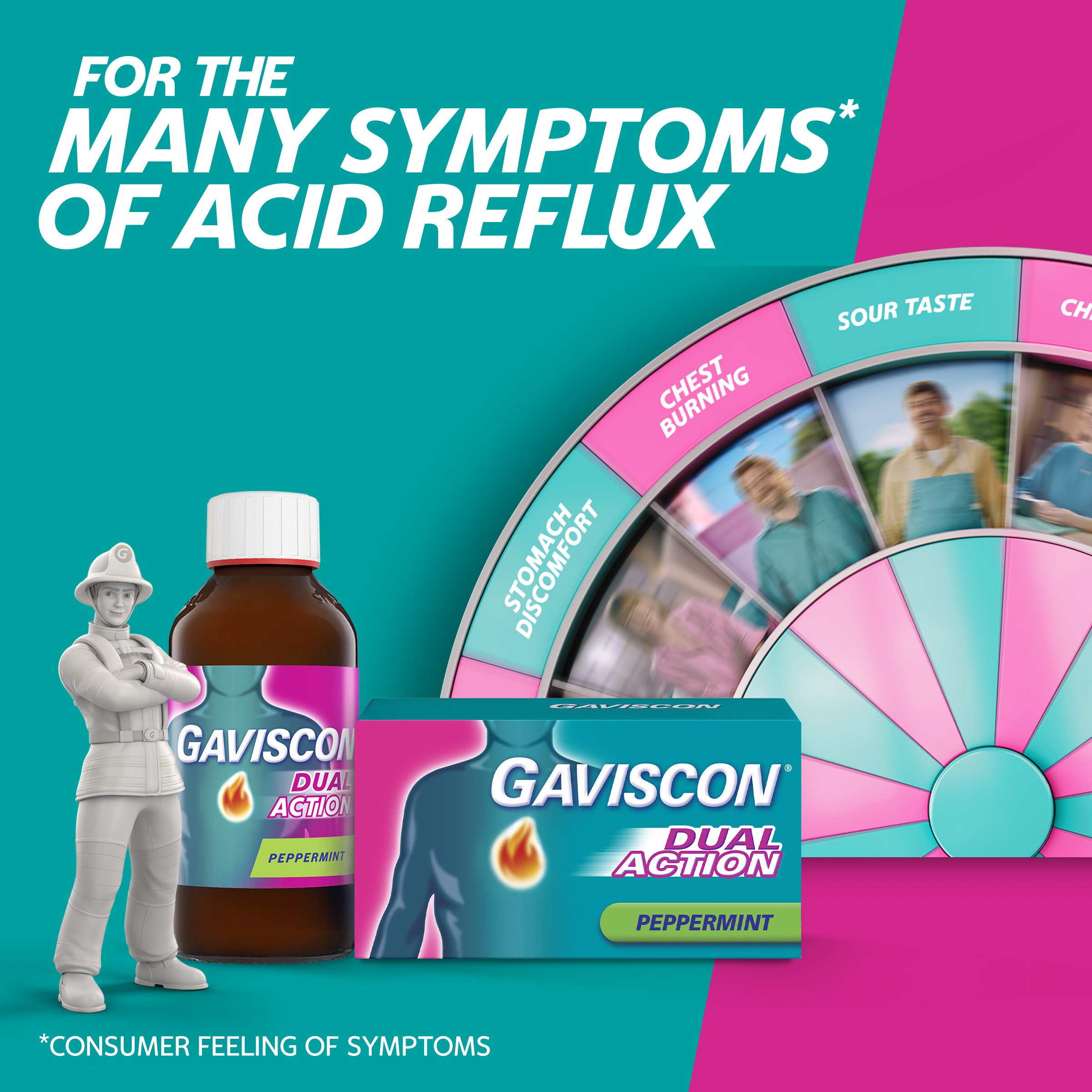 Gaviscon Dual Action Peppermint Flavour 48 chewable tablets - Image 5
