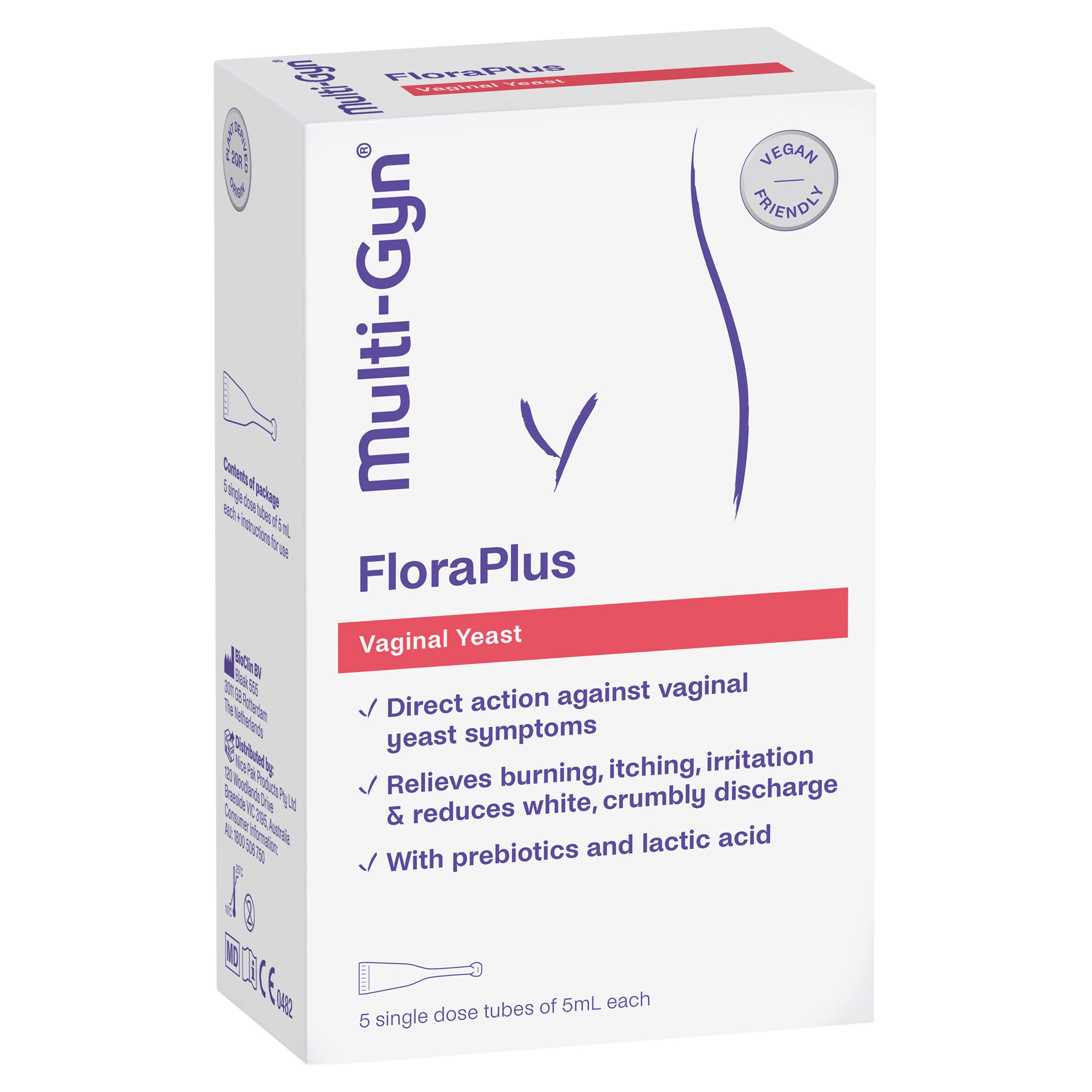 Multi-Gyn Flora Plus Single Dose Tubes 5ml - 5 pack - Image 9
