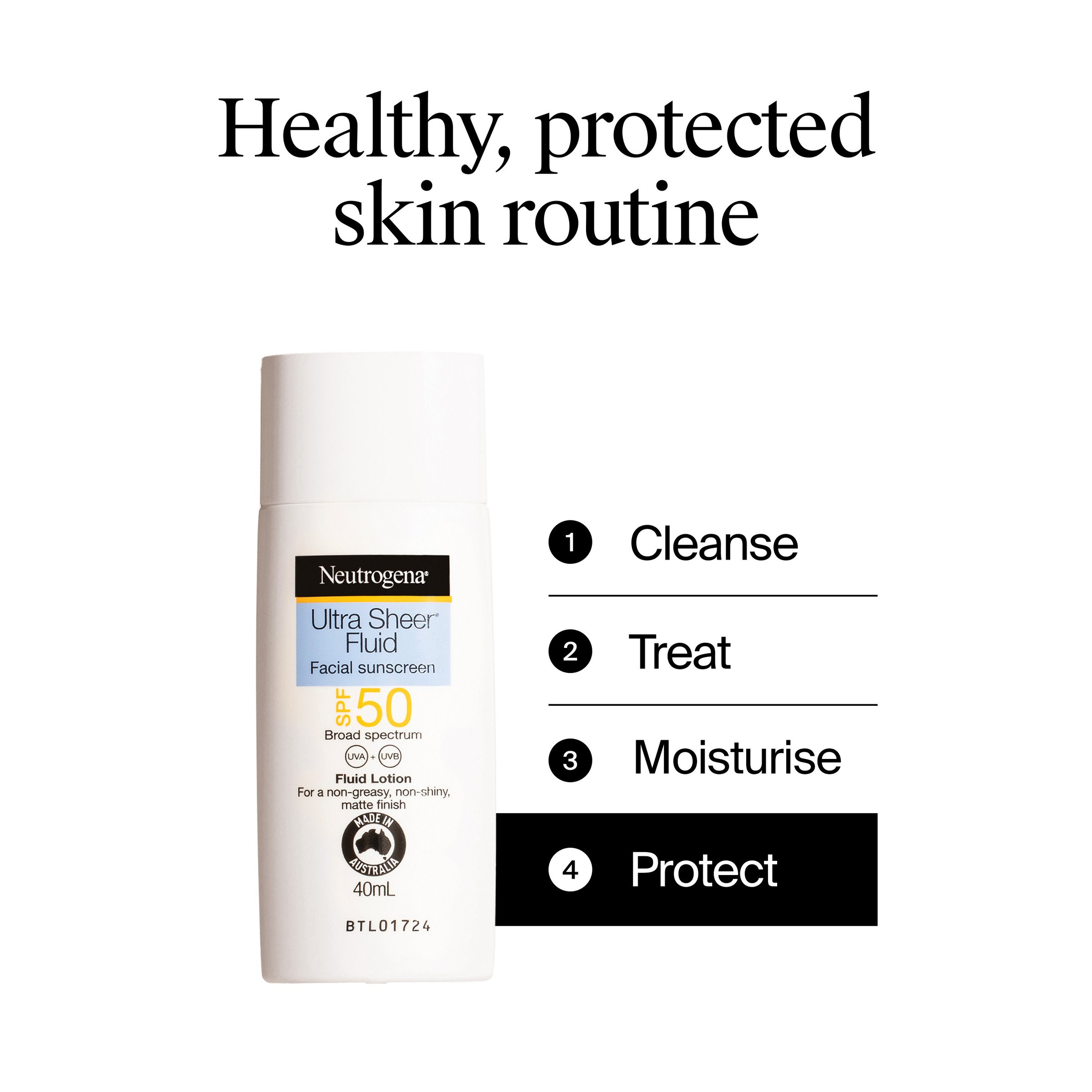 Neutrogena Ultra Sheer Fluid Sunscreen SPF50 - 40ml - Image 10
