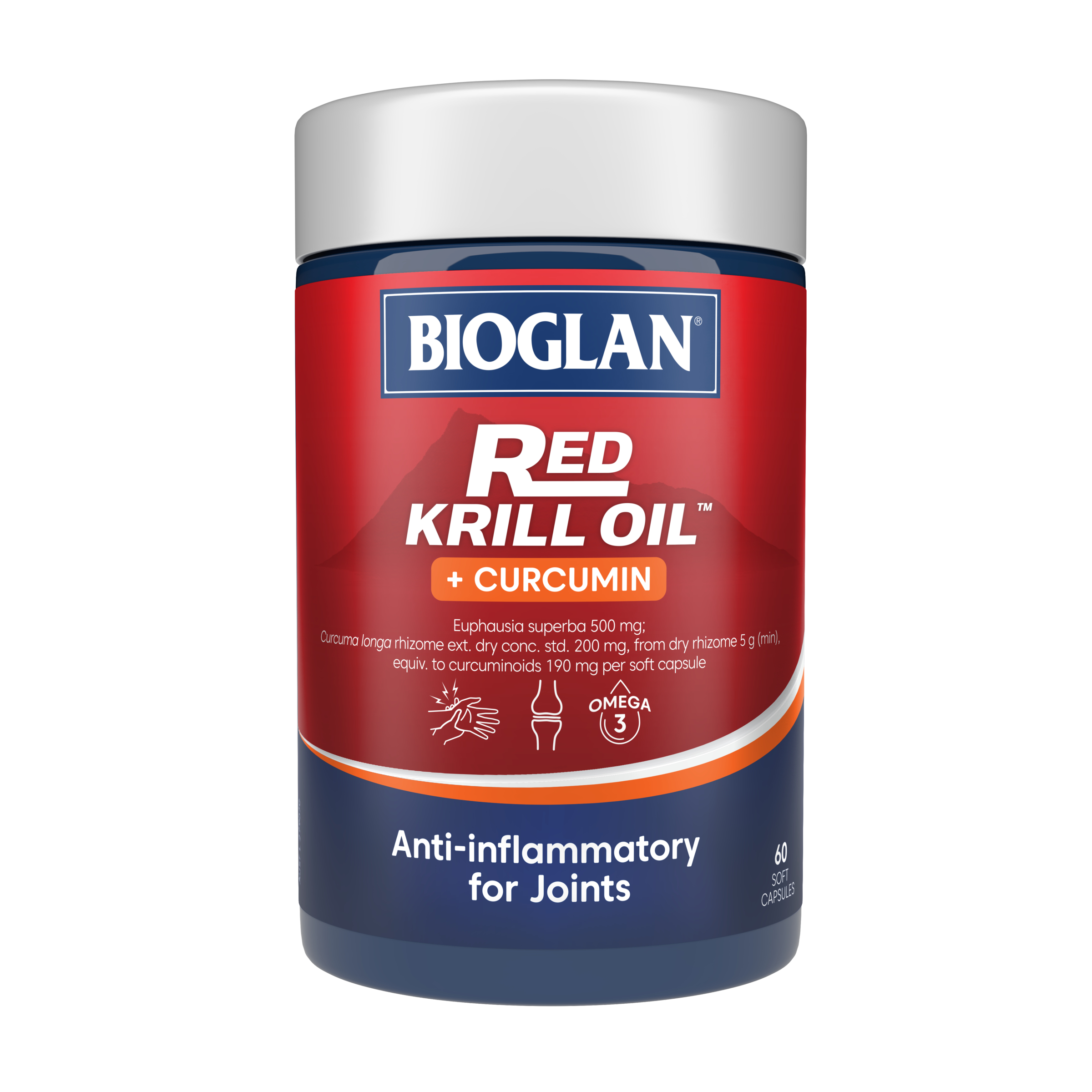 Bioglan Red Krill Oil Plus Curcumin 60 capsules - Image 1