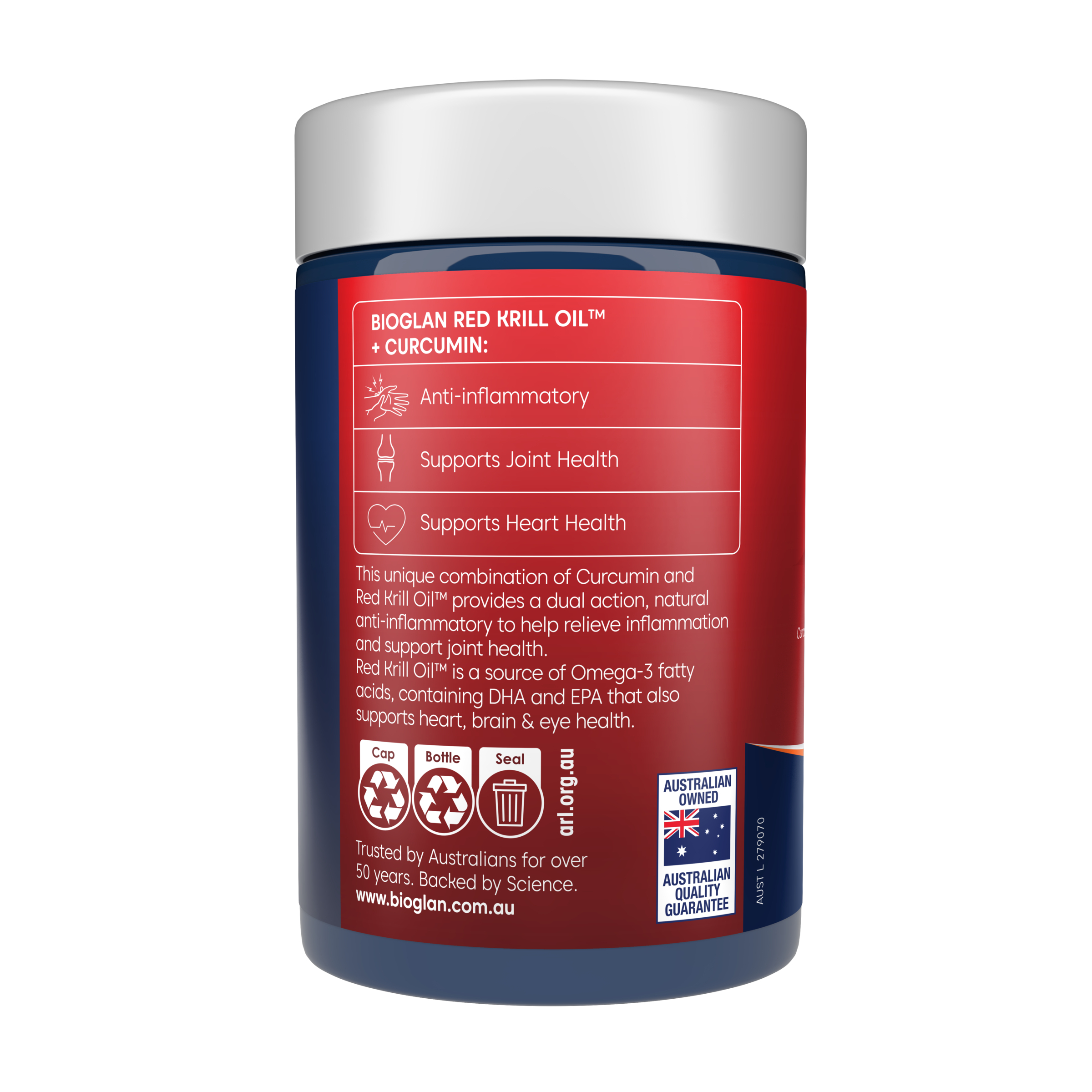 Bioglan Red Krill Oil Plus Curcumin 60 capsules - Image 2