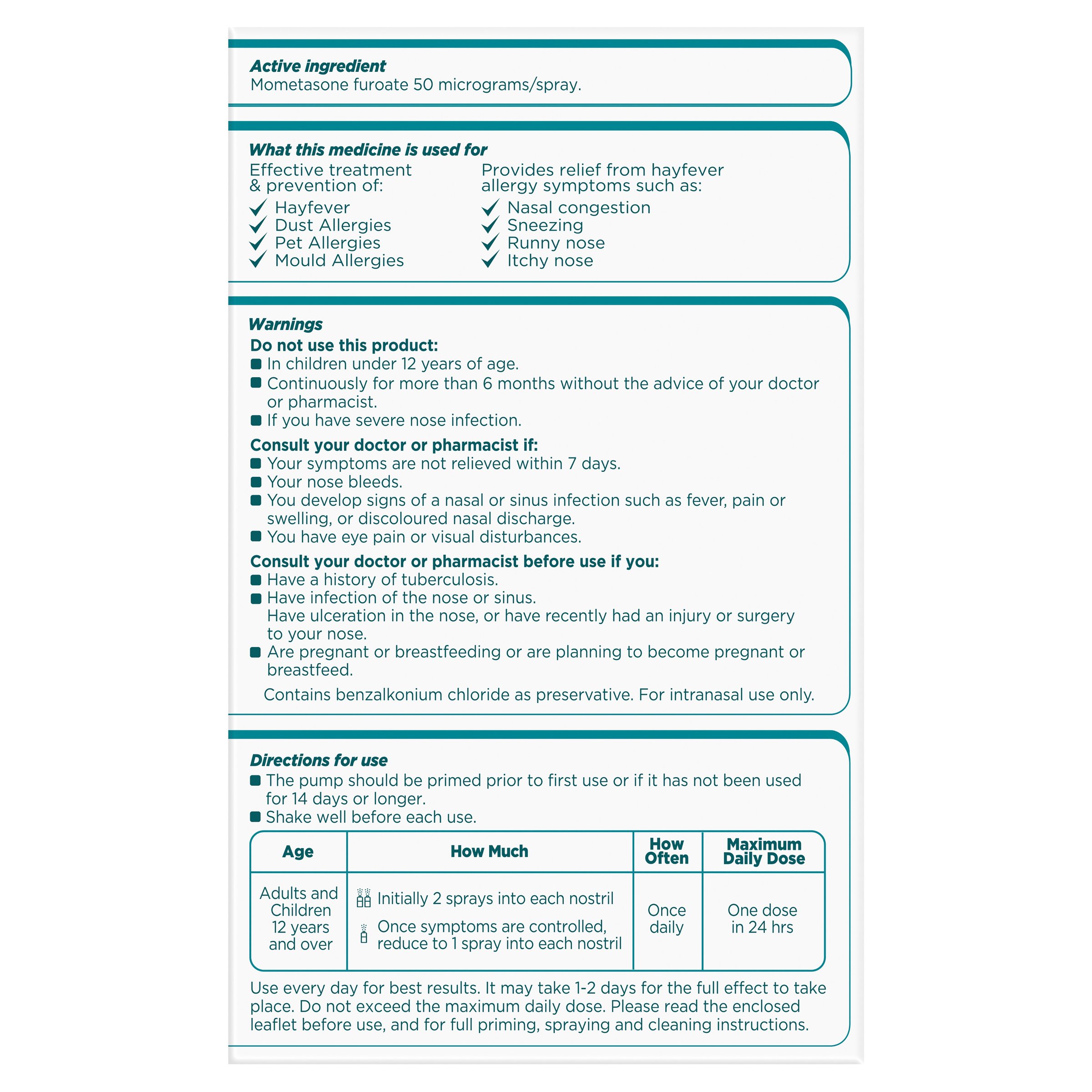 Nasonex Allergy Spray 140 Doses 2 pack - Image 2