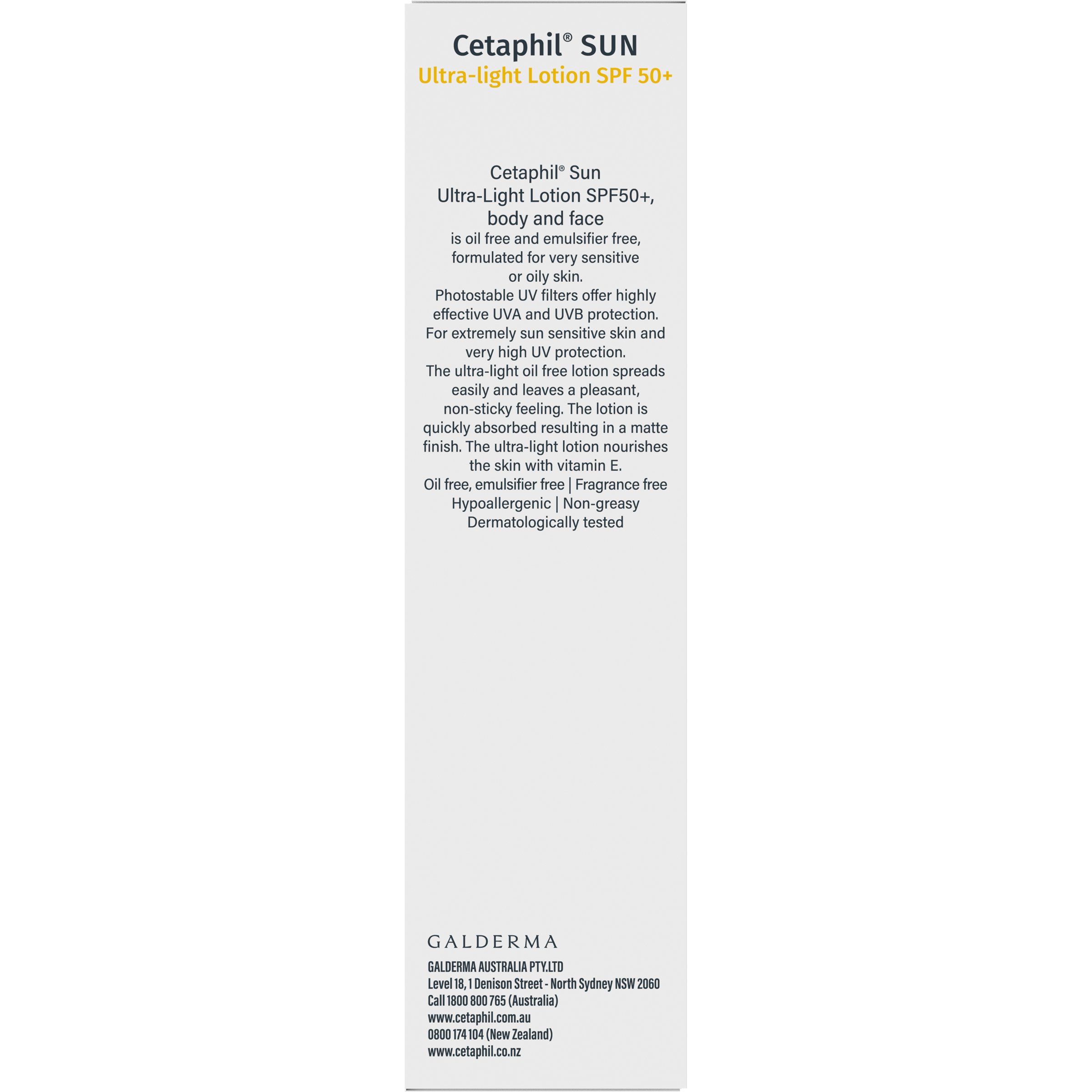 Cetaphil Sun Ultra Light Lotion SPF50+ - 100ml - Image 5