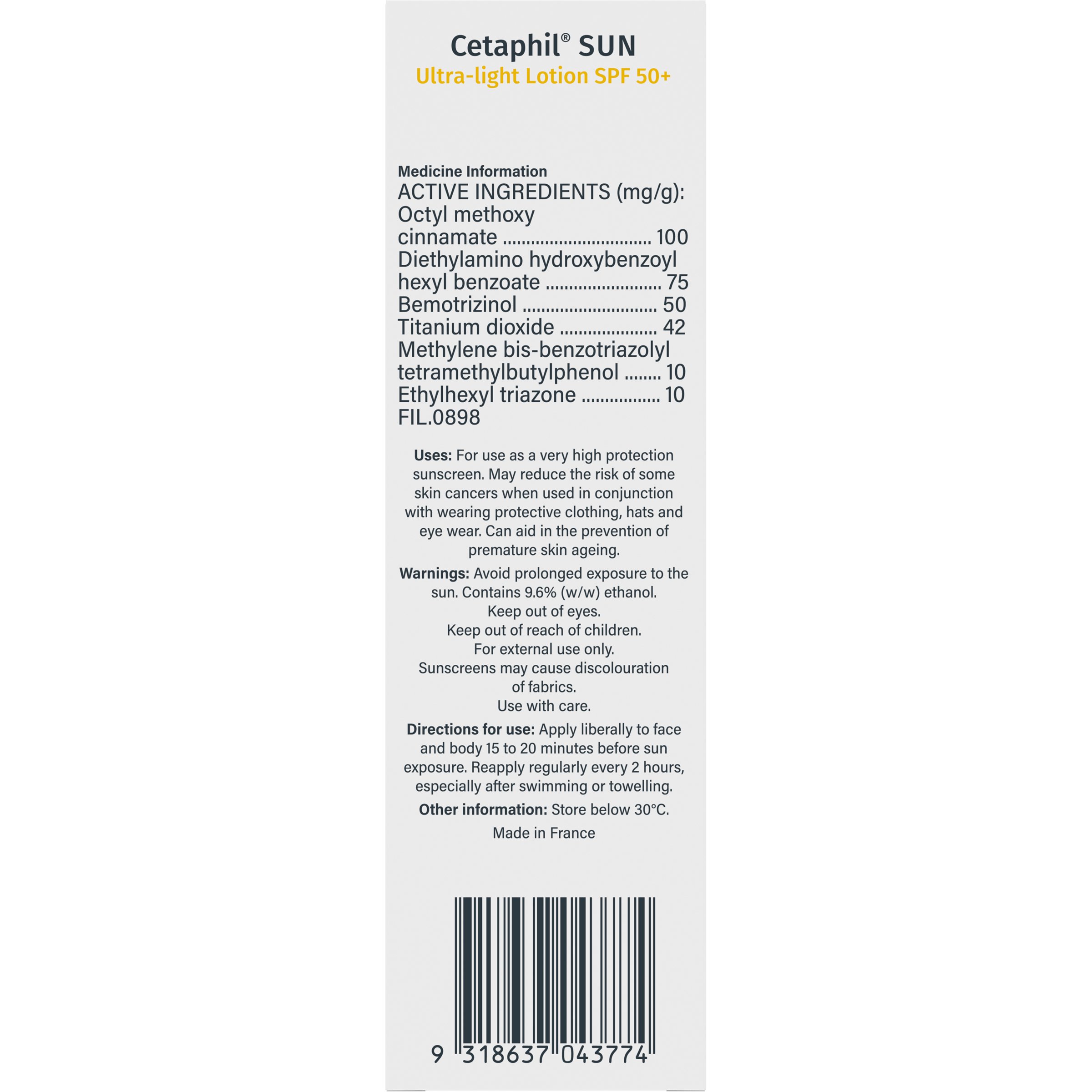 Cetaphil Sun Ultra Light Lotion SPF50+ - 100ml - Image 4