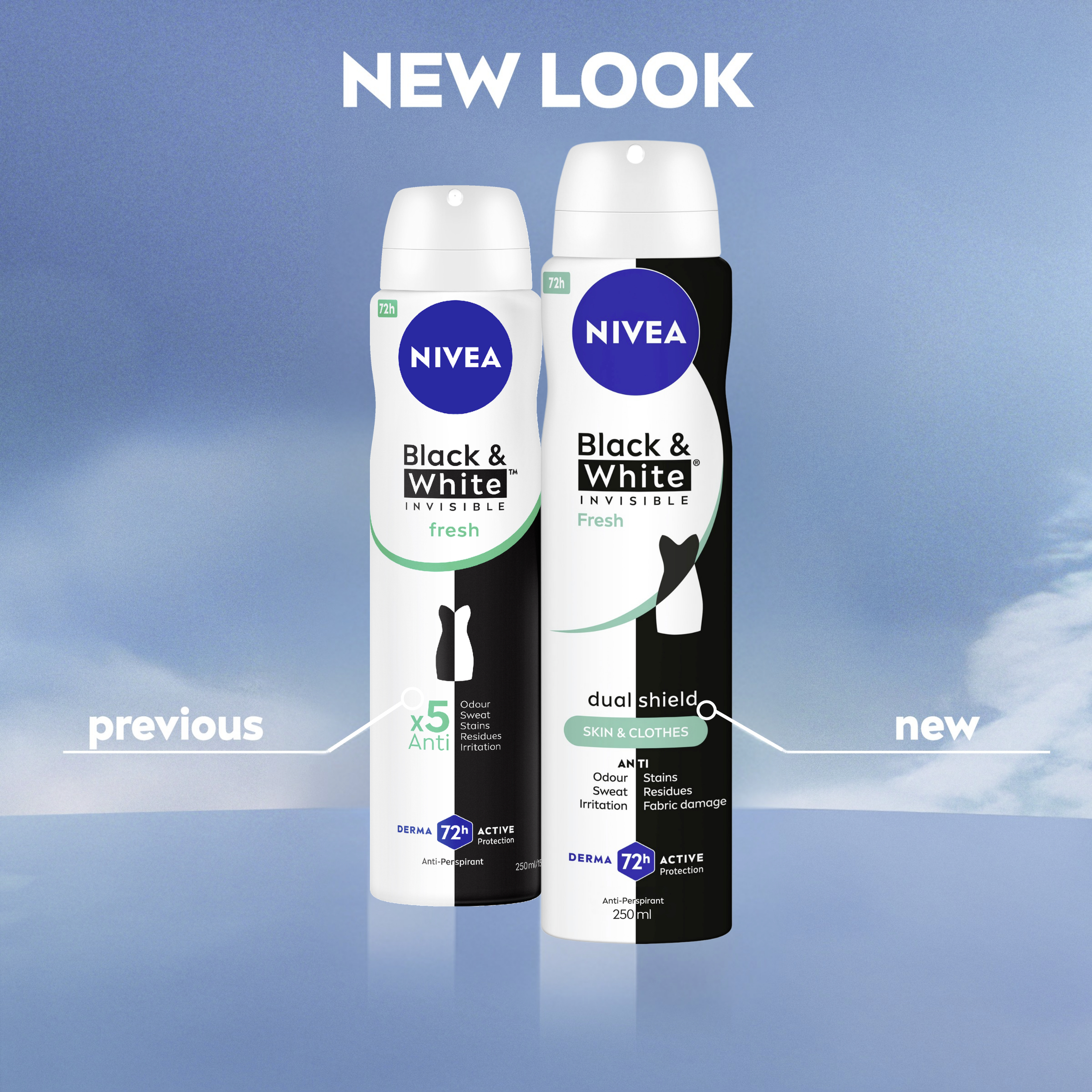 Nivea Deodorant Aerosol Black & White Fresh 250ml - Image 4