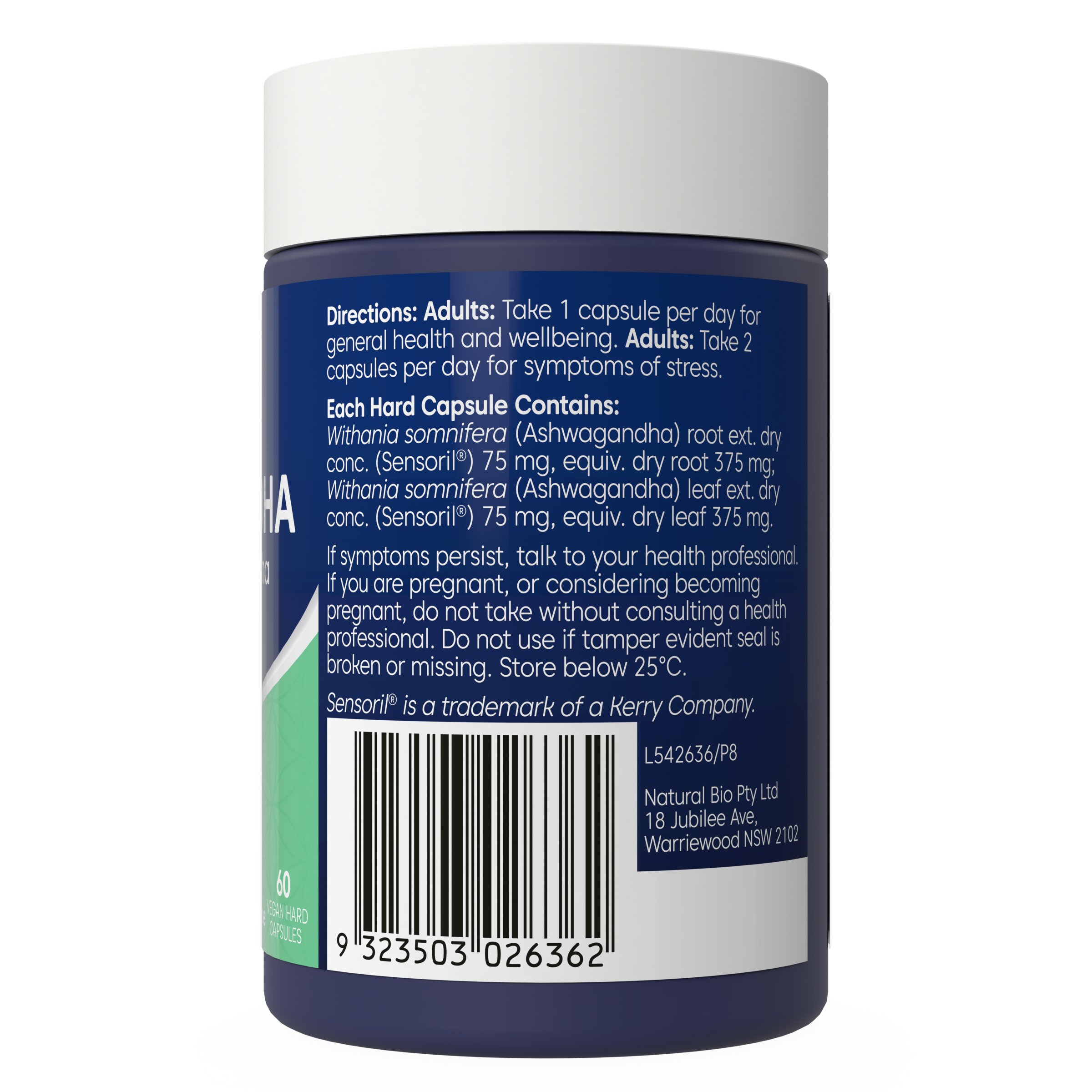 Bioglan Ashwagandha 60 capsules - Image 3