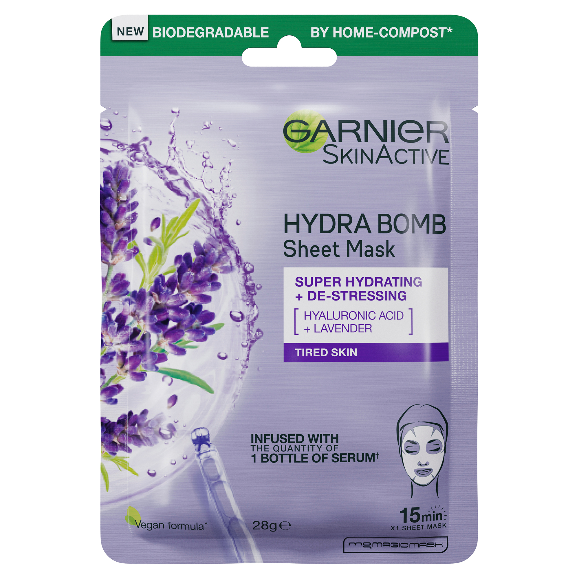 Garnier SkinActive Hydra Bomb Mask Lavender 32g - Image 1