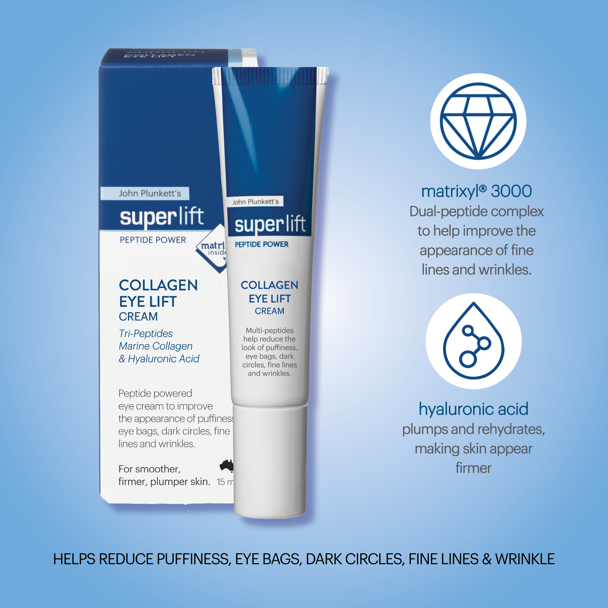 John Plunkett's SuperLift Collagen Eye Lift Treatment Cream 15ml - Image 7