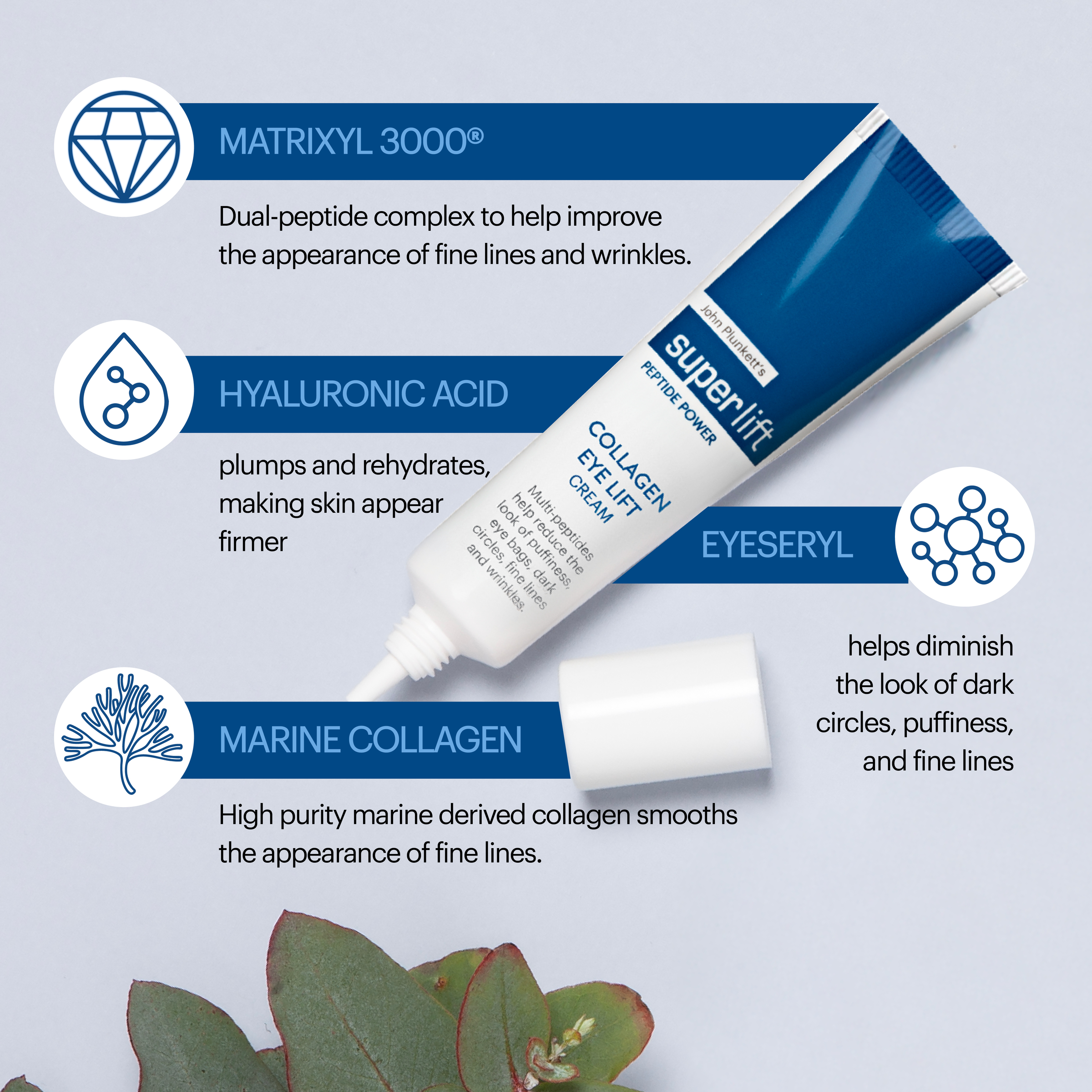 John Plunkett's SuperLift Collagen Eye Lift Treatment Cream 15ml - Image 3