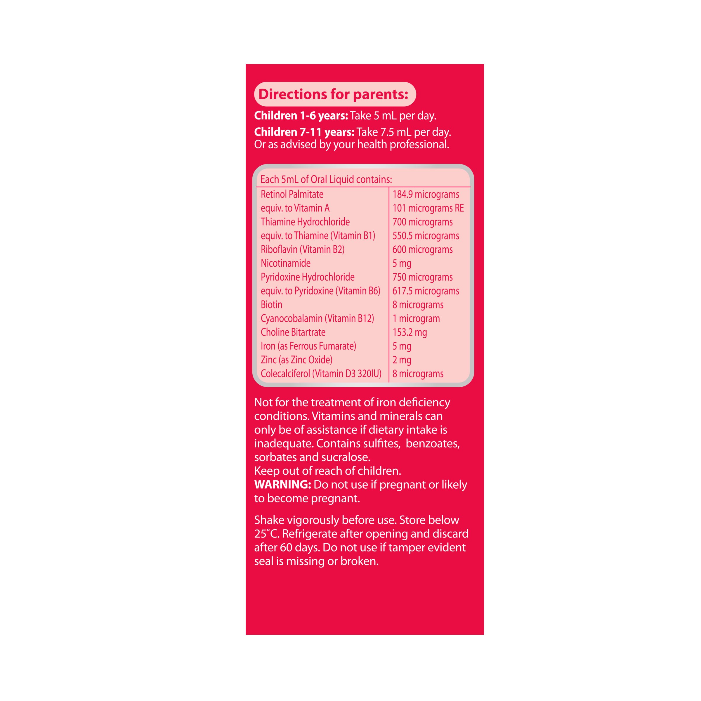 Nature's Way Kids Smart Liquid Multi + Iron 200ml - Image 3